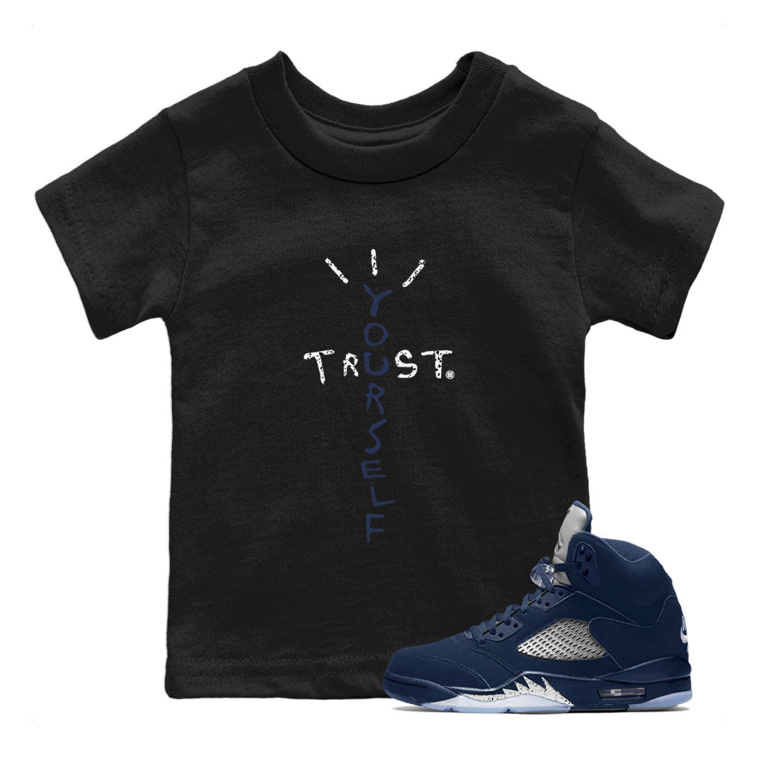 Trust Yourself Kids Tops - Air Jordan 5 Georgetown