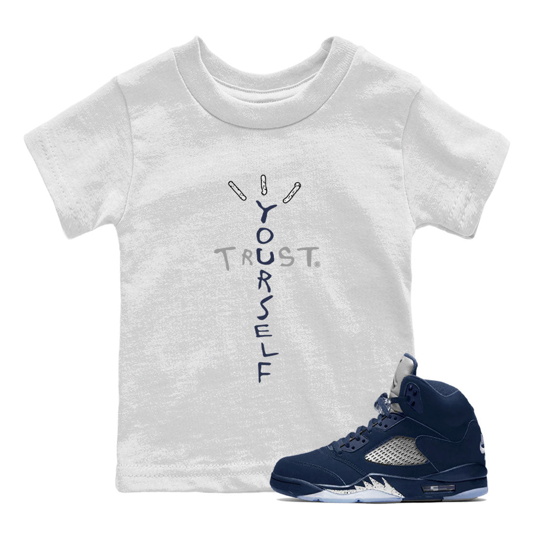 Trust Yourself Kids Tops - Air Jordan 5 Georgetown