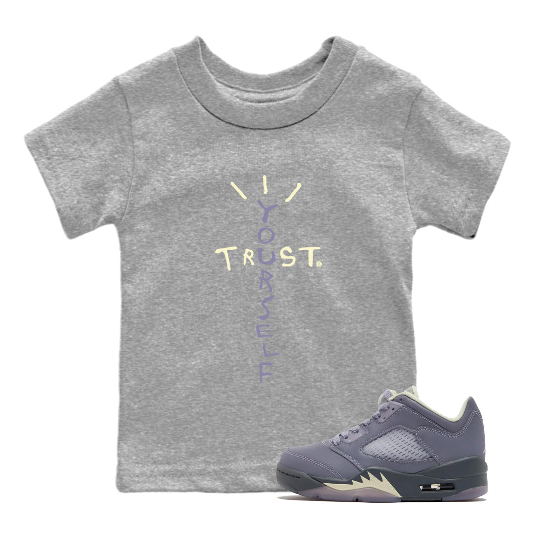 Trust Yourself Kids Tops - Air Jordan 5 Indigo Haze