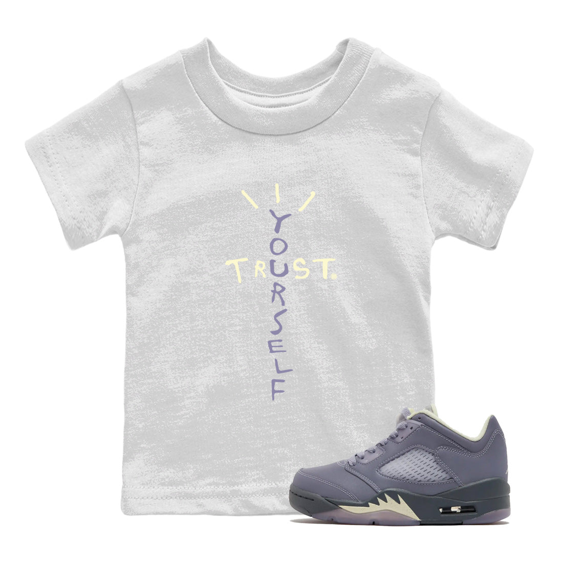 Trust Yourself Kids Tops - Air Jordan 5 Indigo Haze