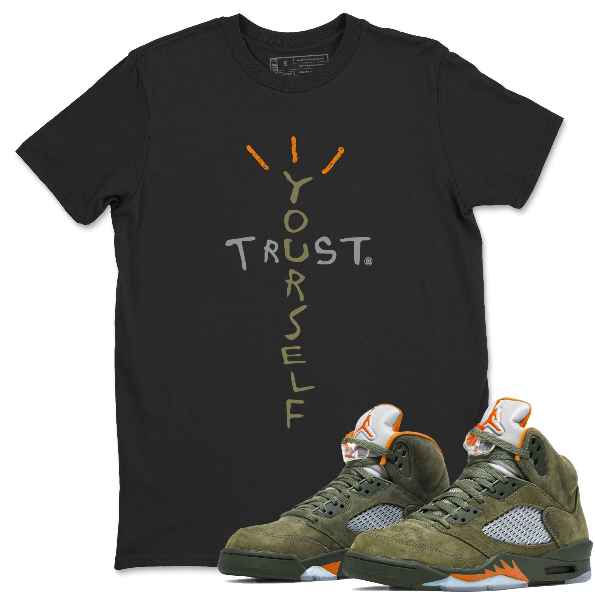 Trust Yourself snkmatch Tees - Air Jordan 5 Olive