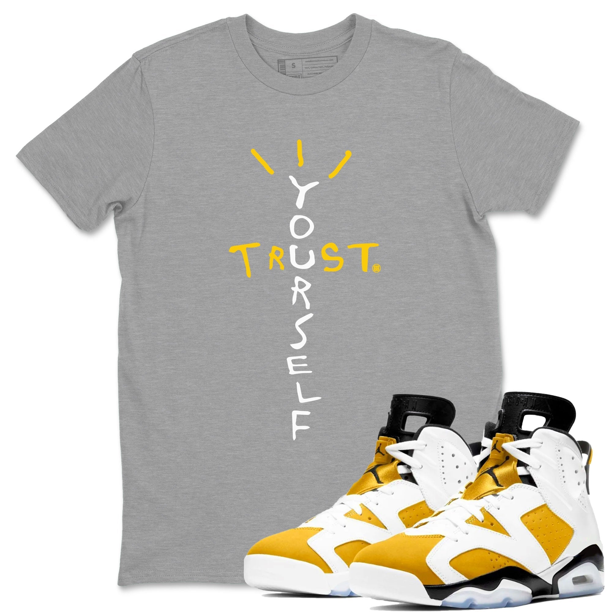 Trust Yourself snkmatch Tee - Air Jordan 6 Yellow Ochre