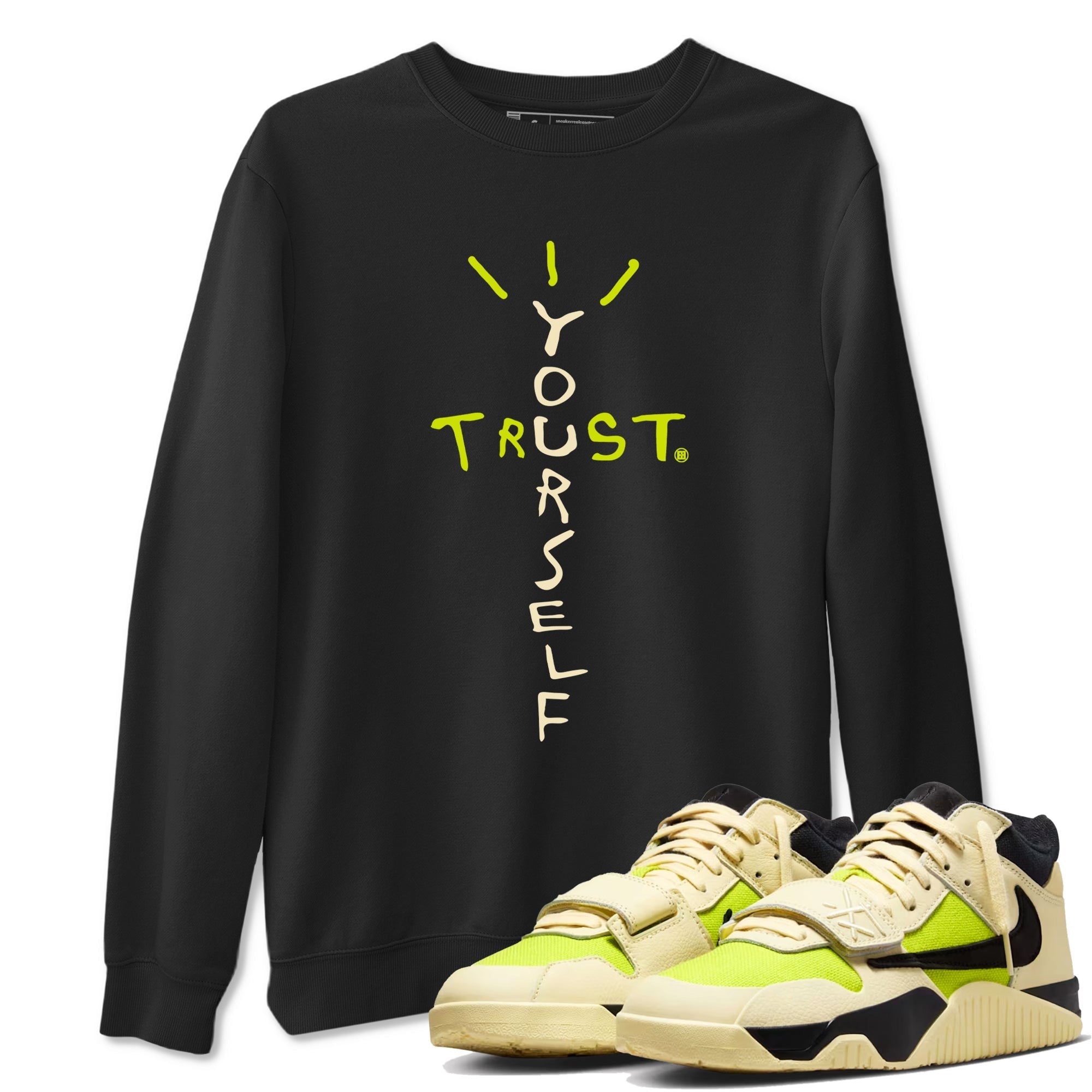 Trust Yourself snkmatch Tees - Jordan Jumpman Jack Travis Scott Bright Cactus