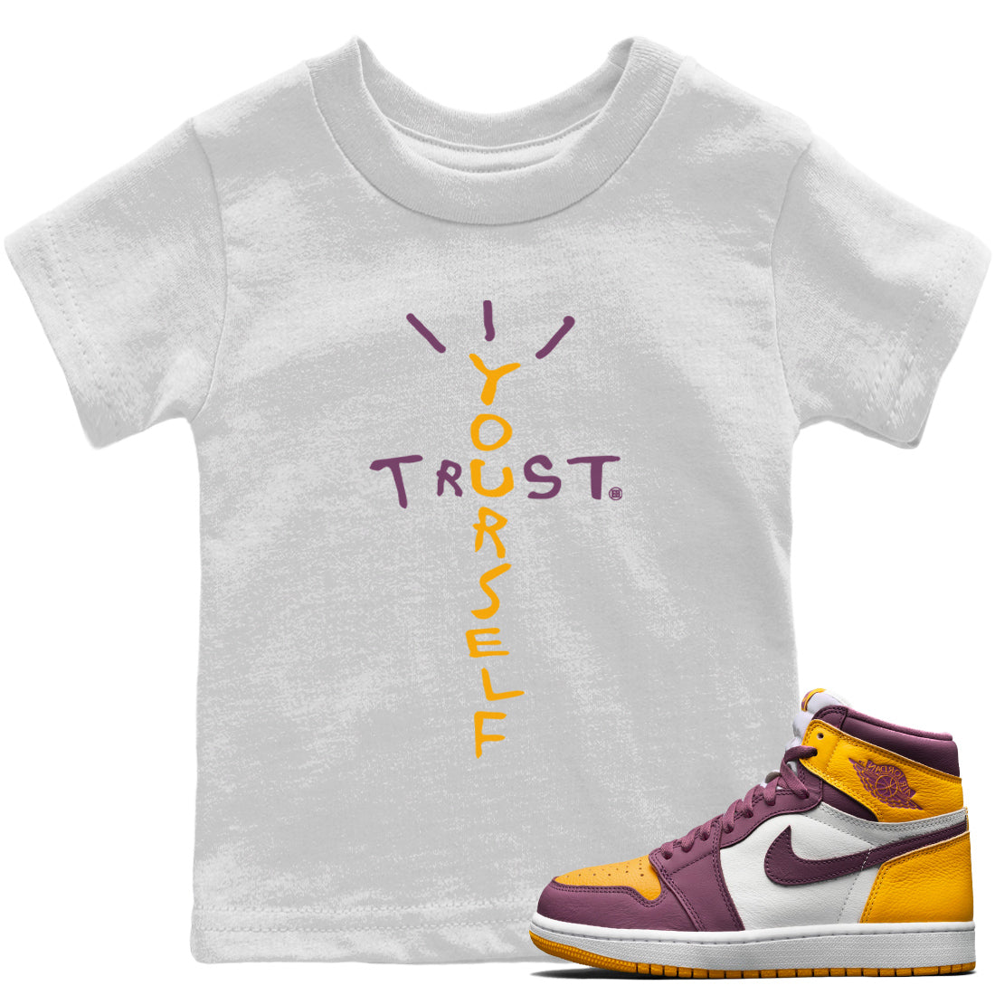 Trust Yourself Kids Tops - Air Jordan 1 Brotherhood