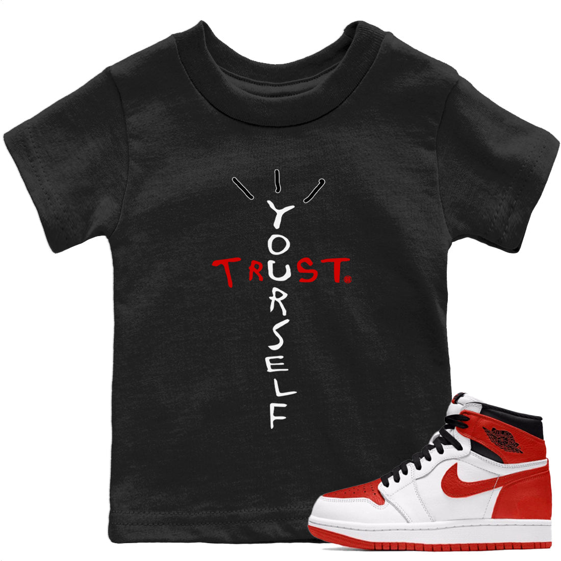 Trust Yourself Kids Tops - Air Jordan 1 Heritage