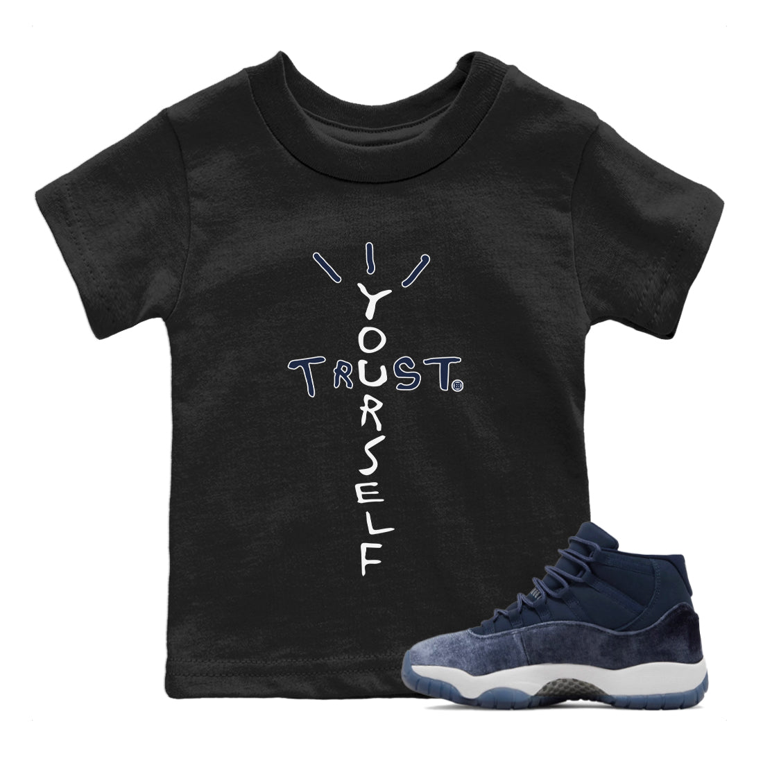 Trust Yourself Kids Tops - Air Jordan 11 Midnight Navy