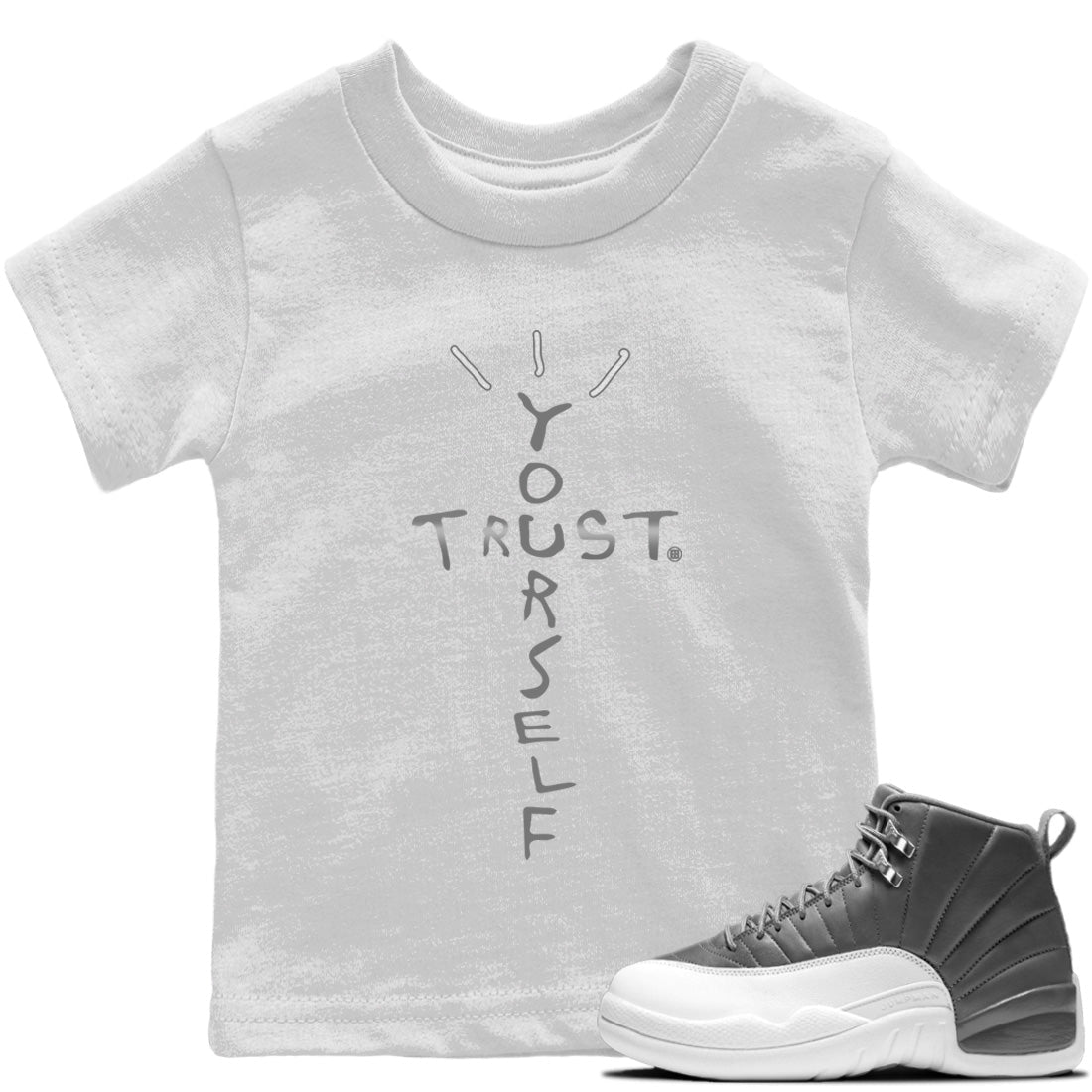 Trust Yourself Kids Tops - Air Jordan 12 Stealth
