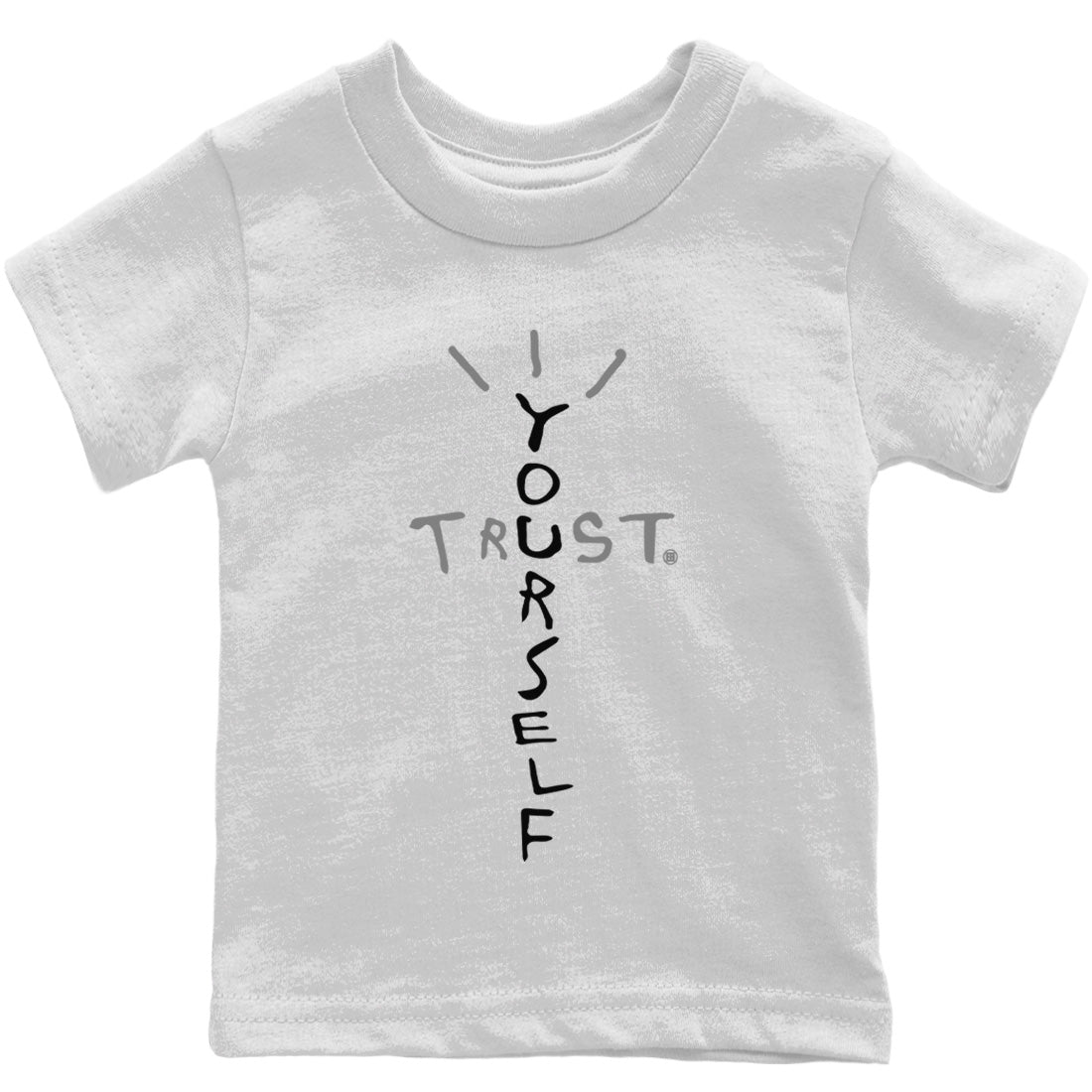 Trust Yourself Kids Tops - Air Jordan 4 Black Canvas