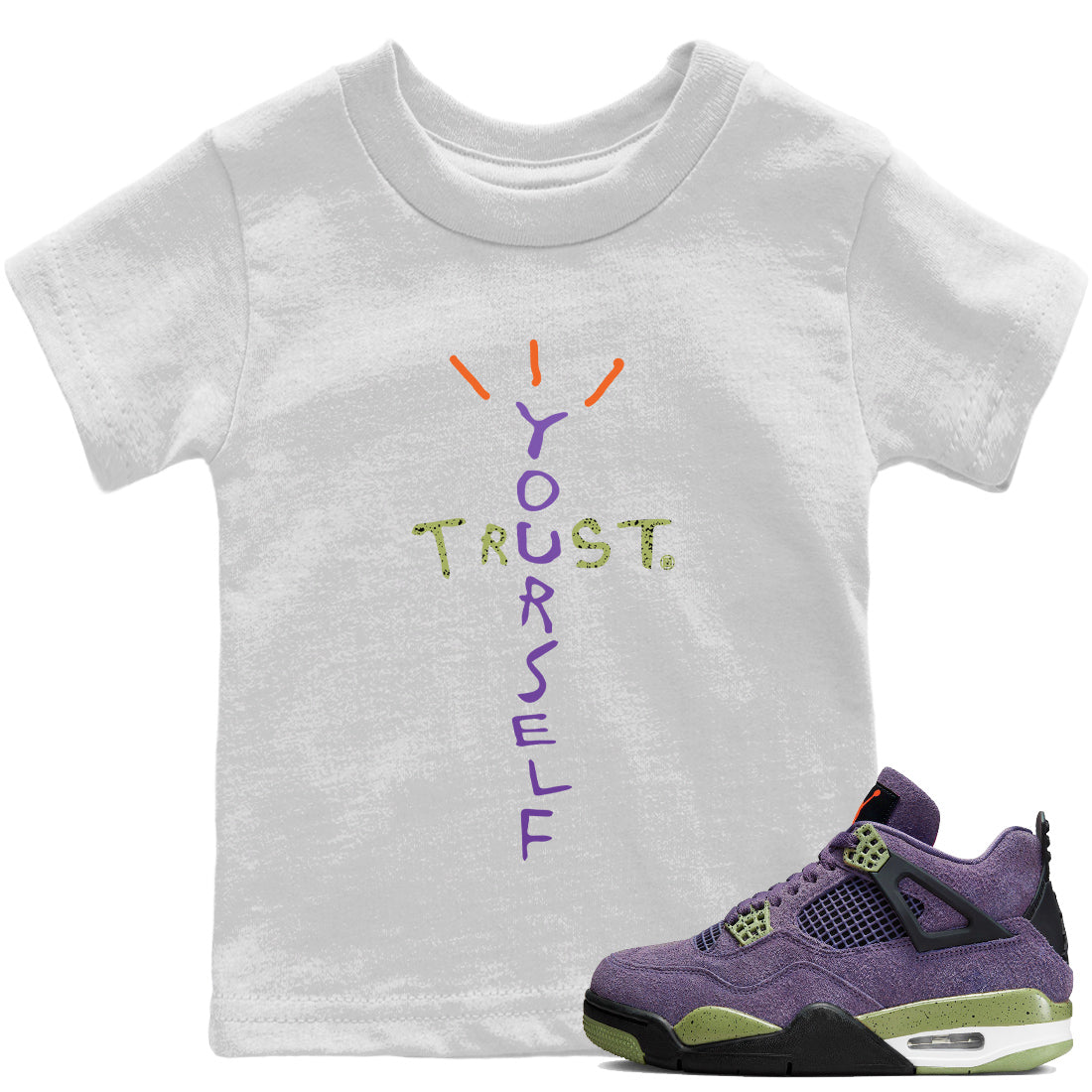 Trust Yourself Kids Tops - Air Jordan 4 Canyon Purple