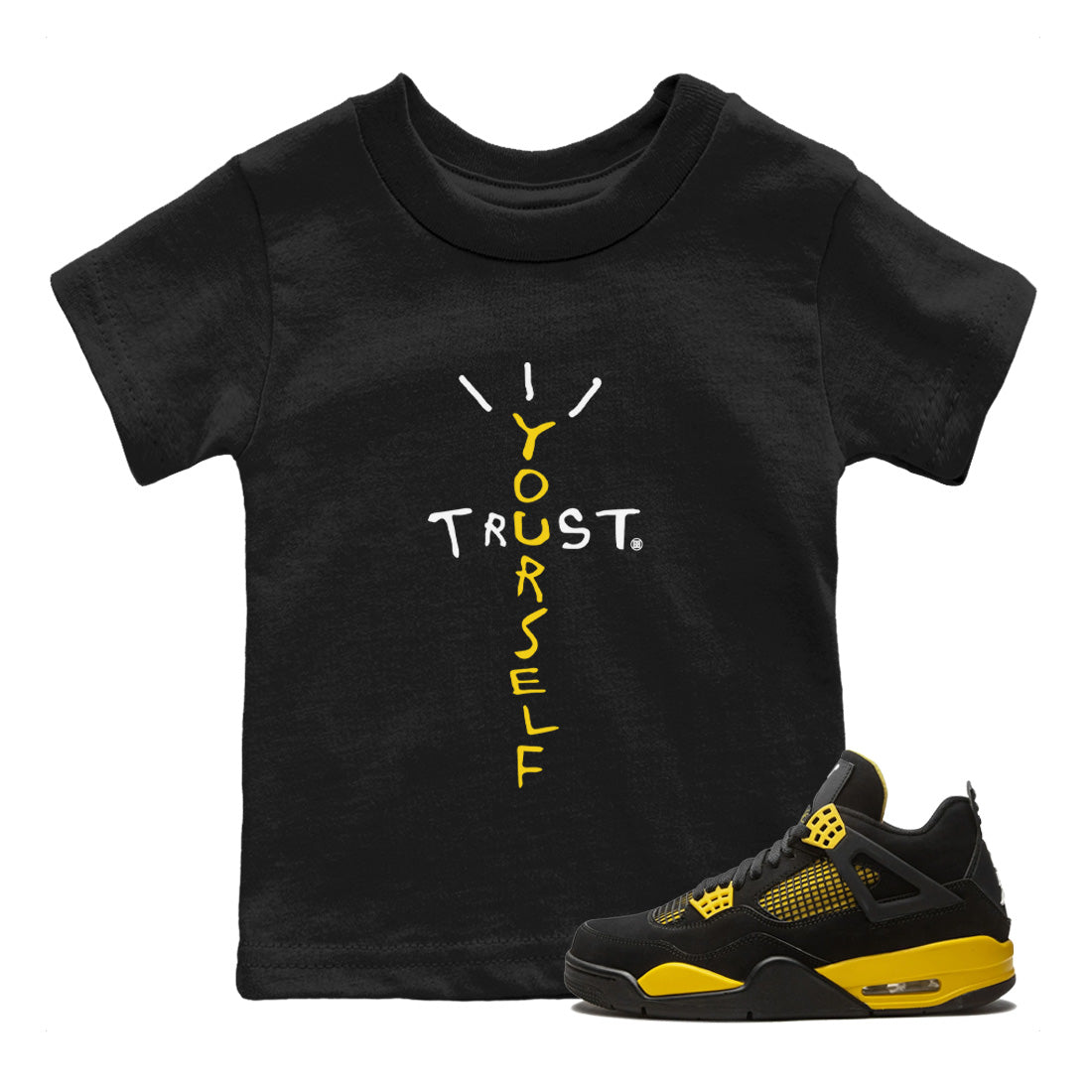 Trust Yourself Kids Tops - Air Jordan 4 Thunder