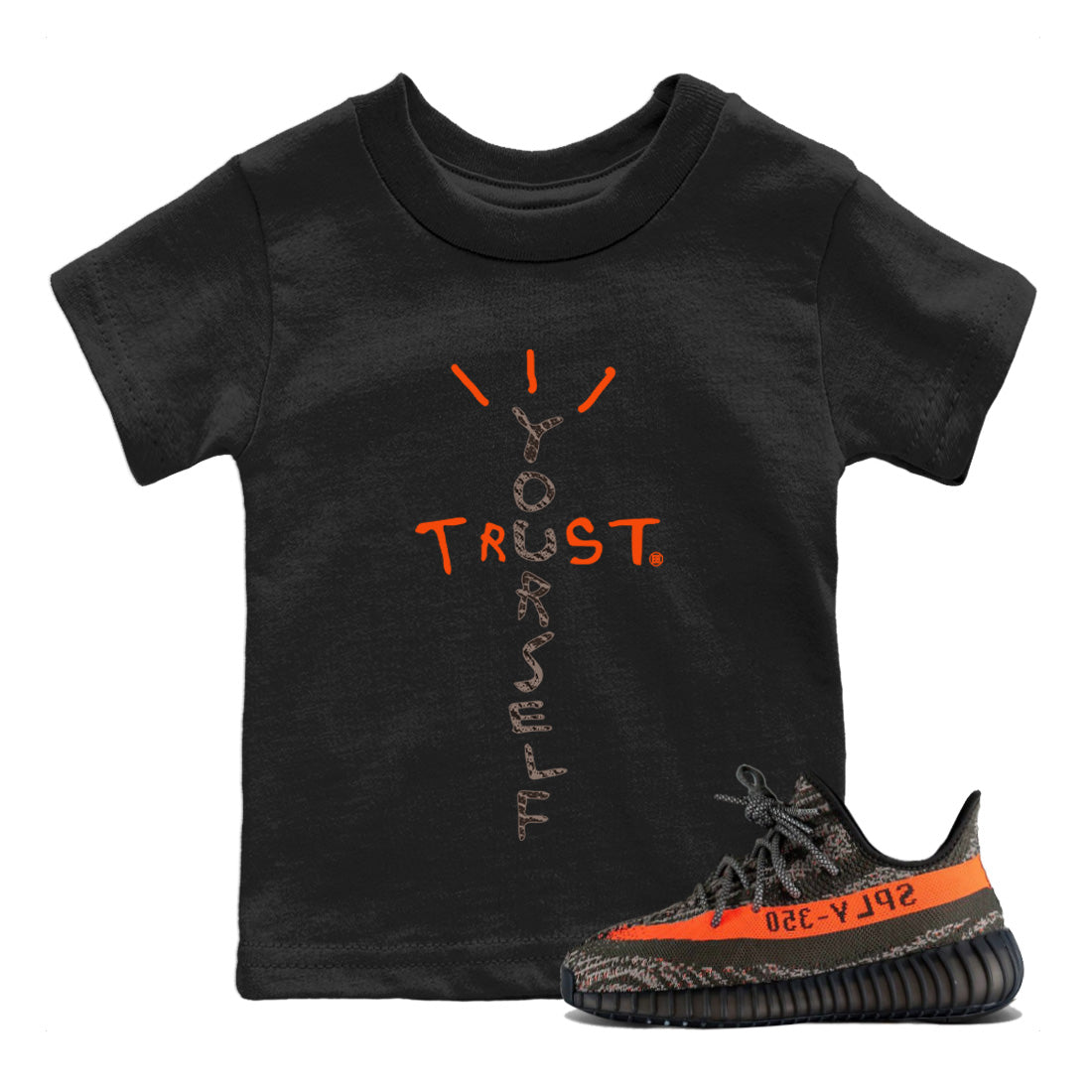 Trust Yourself Kids Tops - Yeezy 350 Carbon Beluga