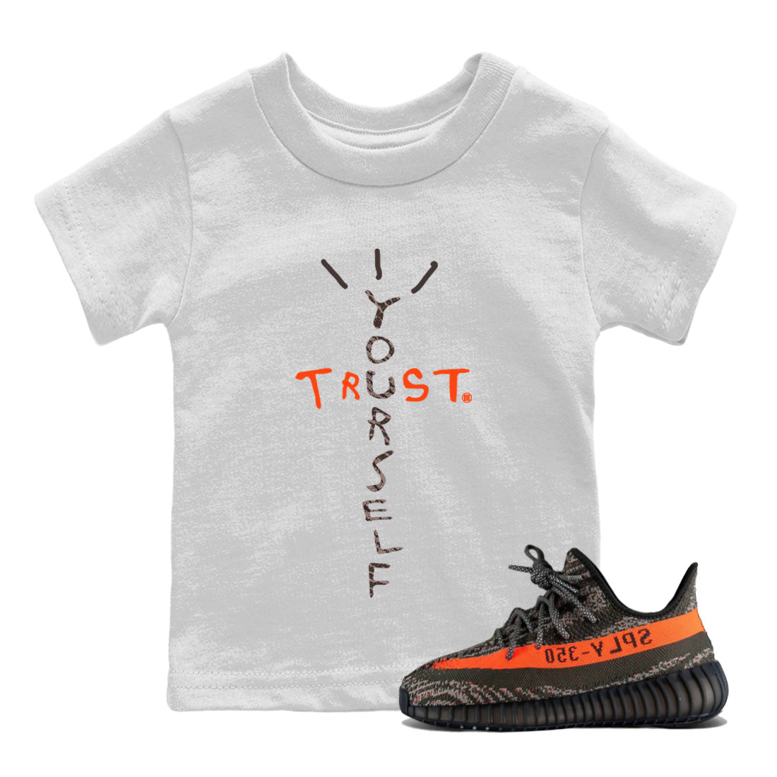 Trust Yourself Kids Tops - Yeezy 350 Carbon Beluga