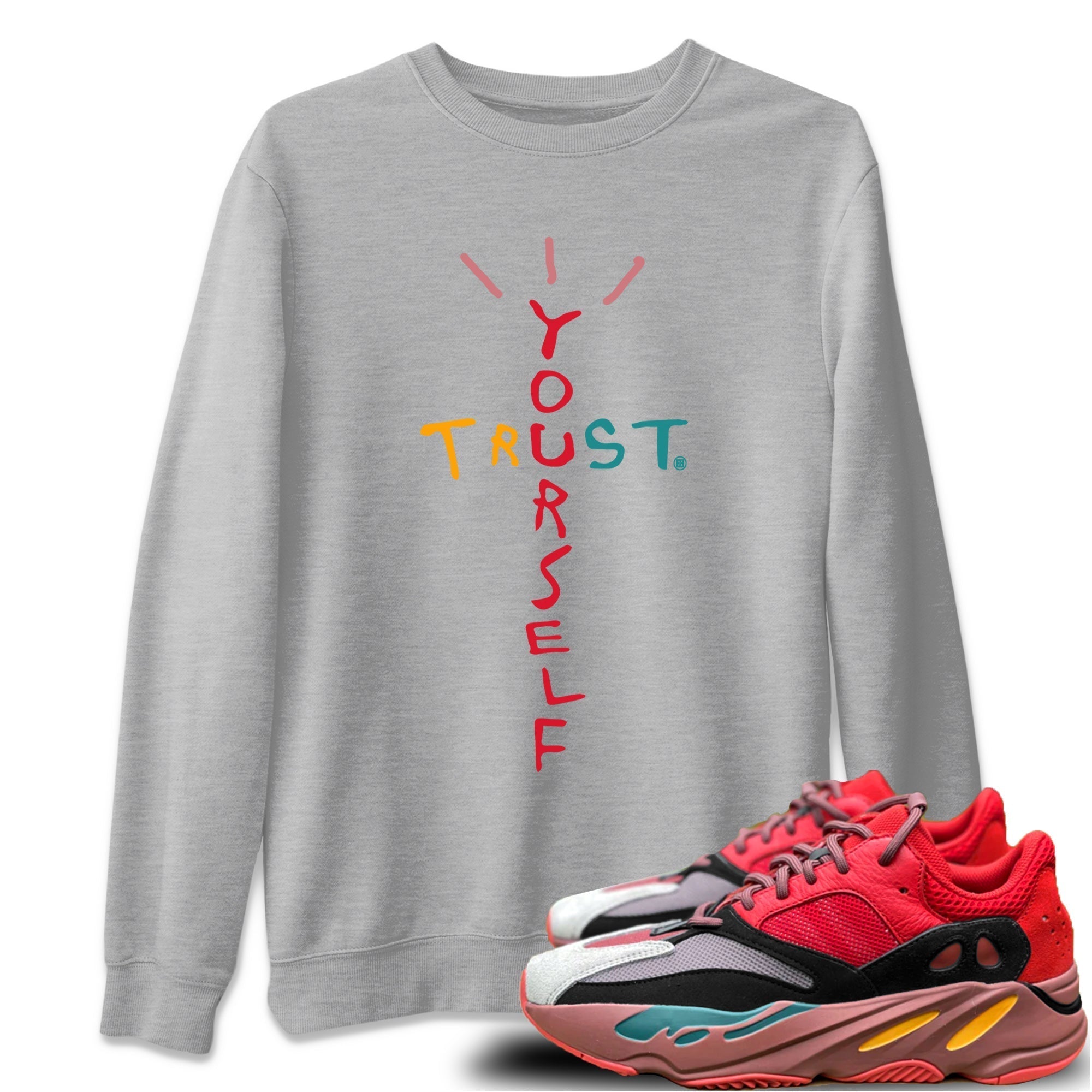 Trust Yourself Unisex Tops - Yeezy 700 Hi-Res Red