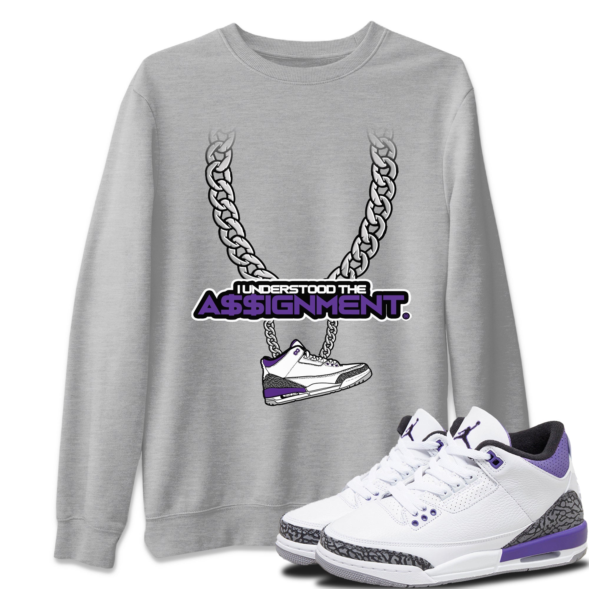Understood Assignment Unisex Tops - Air Jordan 3 Dark Iris