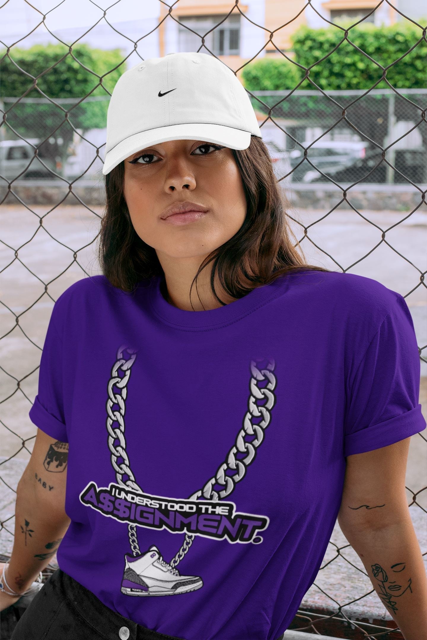 Understood Assignment Unisex Tops - Air Jordan 3 Dark Iris