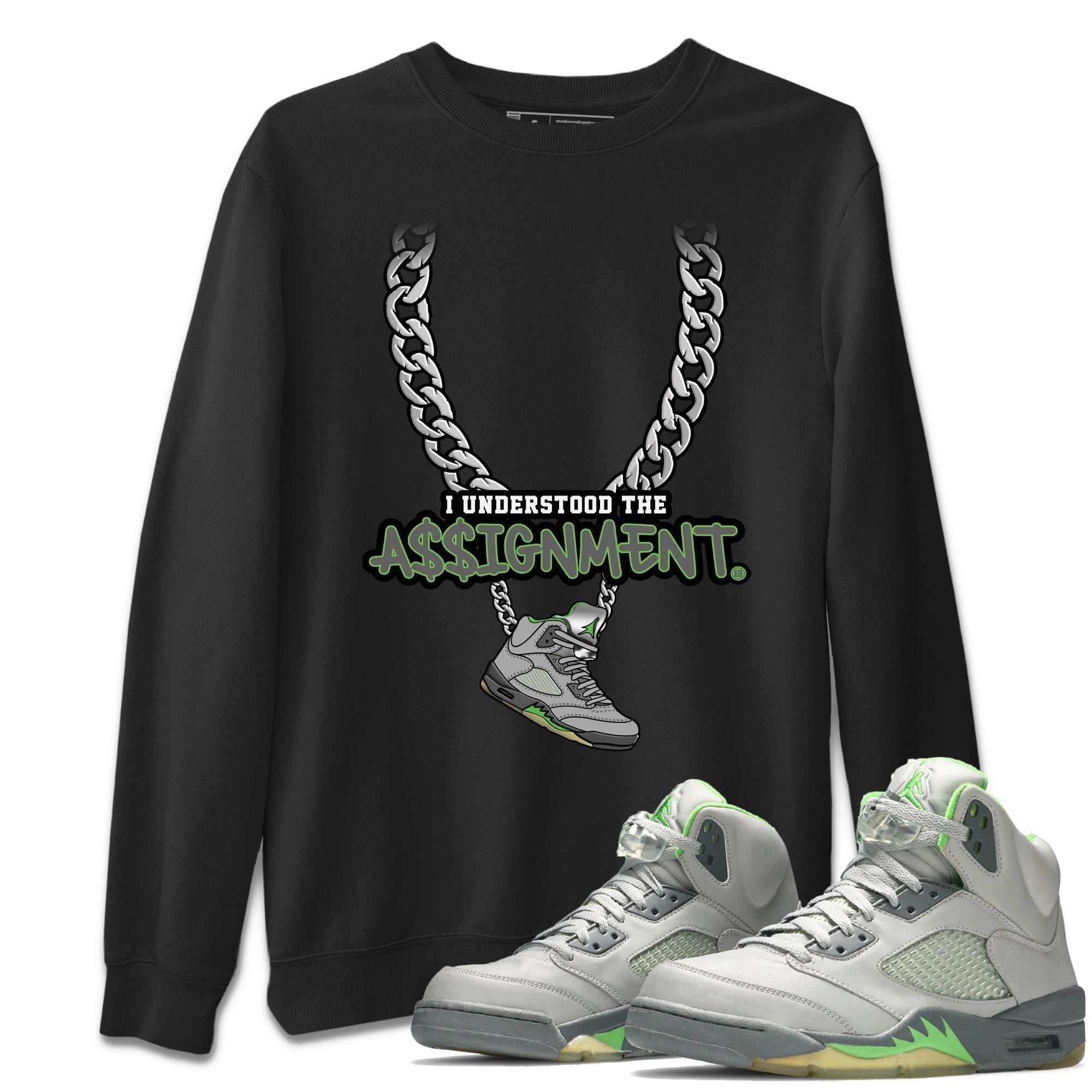 Understood Assignment Unisex Tops - Air Jordan 5 Green Bean