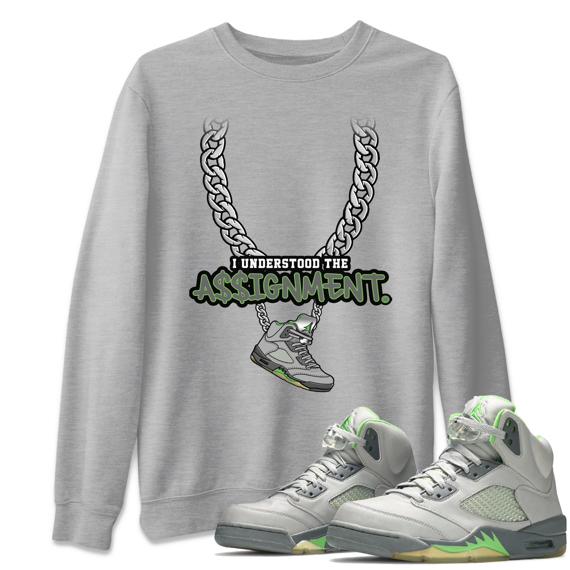 Understood Assignment Unisex Tops - Air Jordan 5 Green Bean