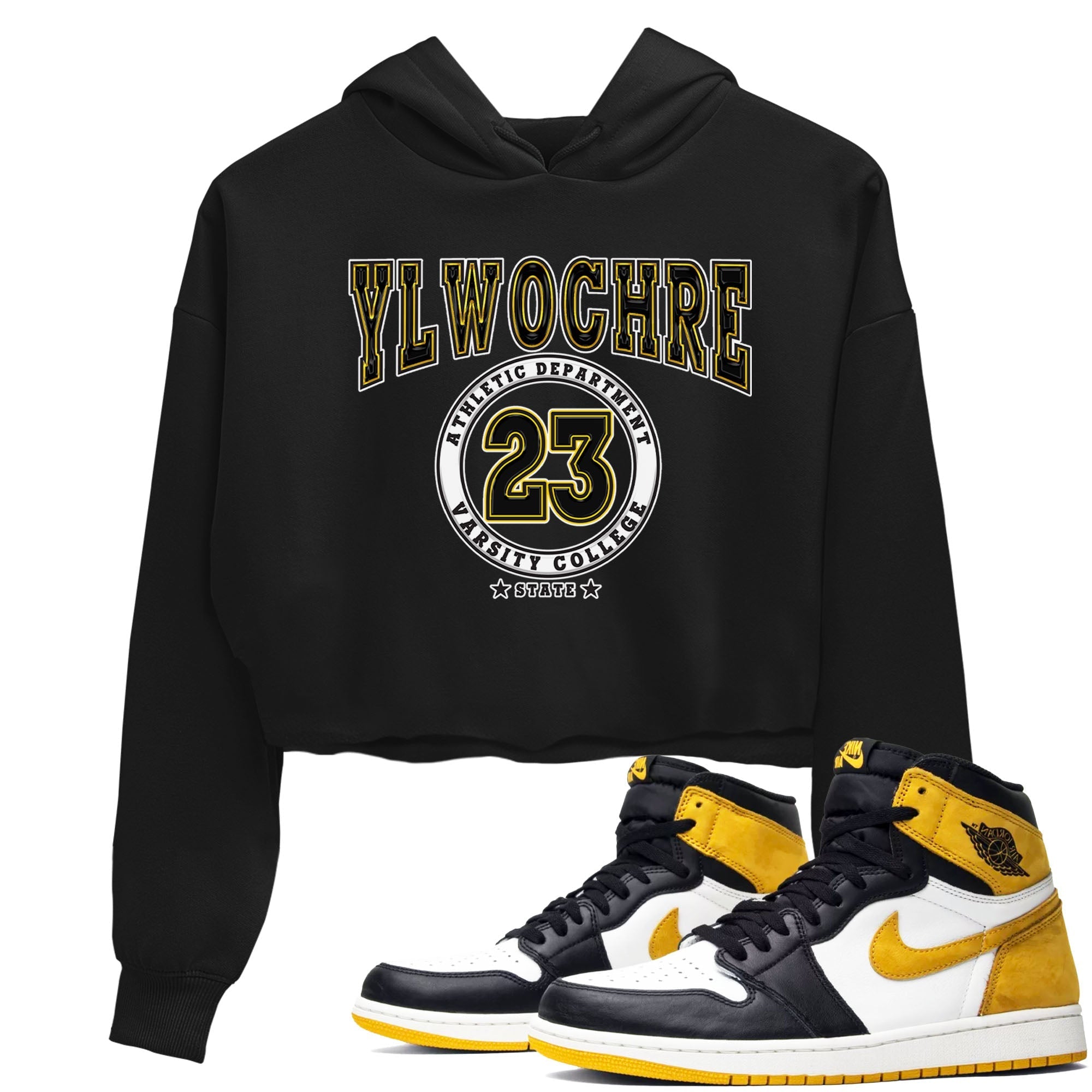 Varsity snkmatch Women's Top - Air Jordan 1 Yellow Ochre