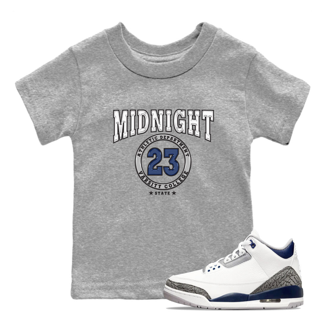 Varsity snkmatch Tees Kids - Air Jordan 3 Midnight Navy 2023