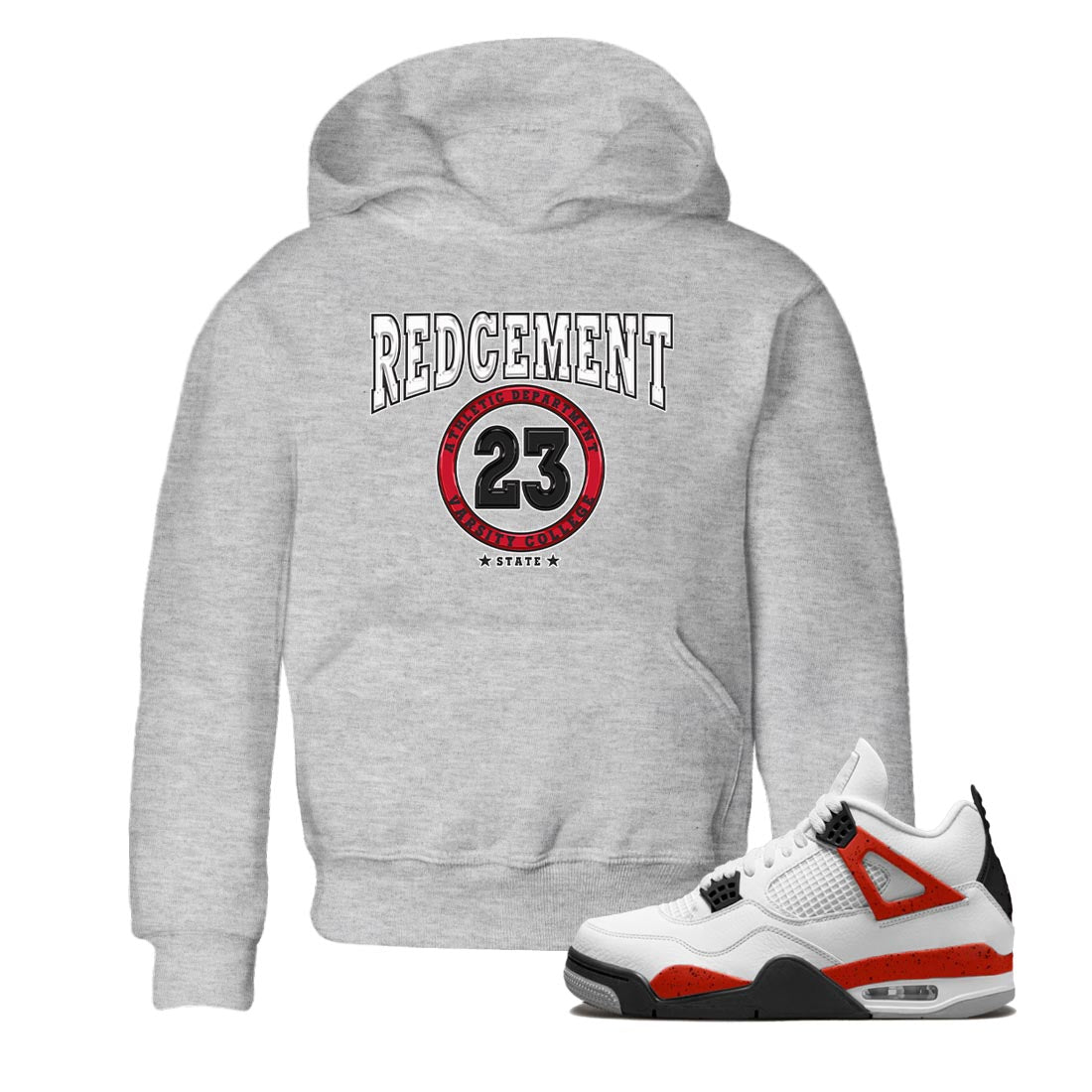 Varsity snkmatch Tee Kids - Air Jordan 4 Red Cement