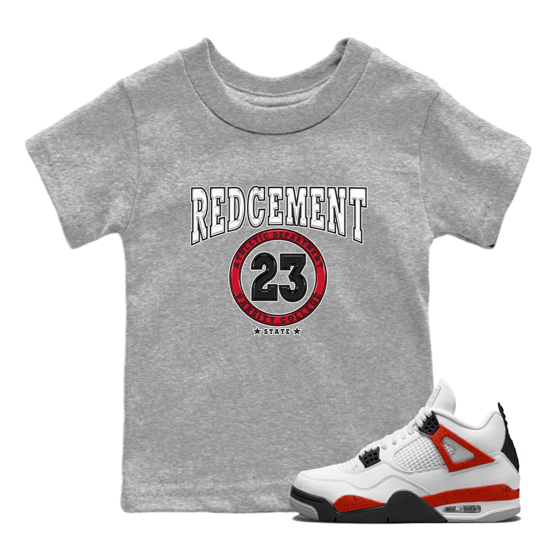 Varsity snkmatch Tee Kids - Air Jordan 4 Red Cement