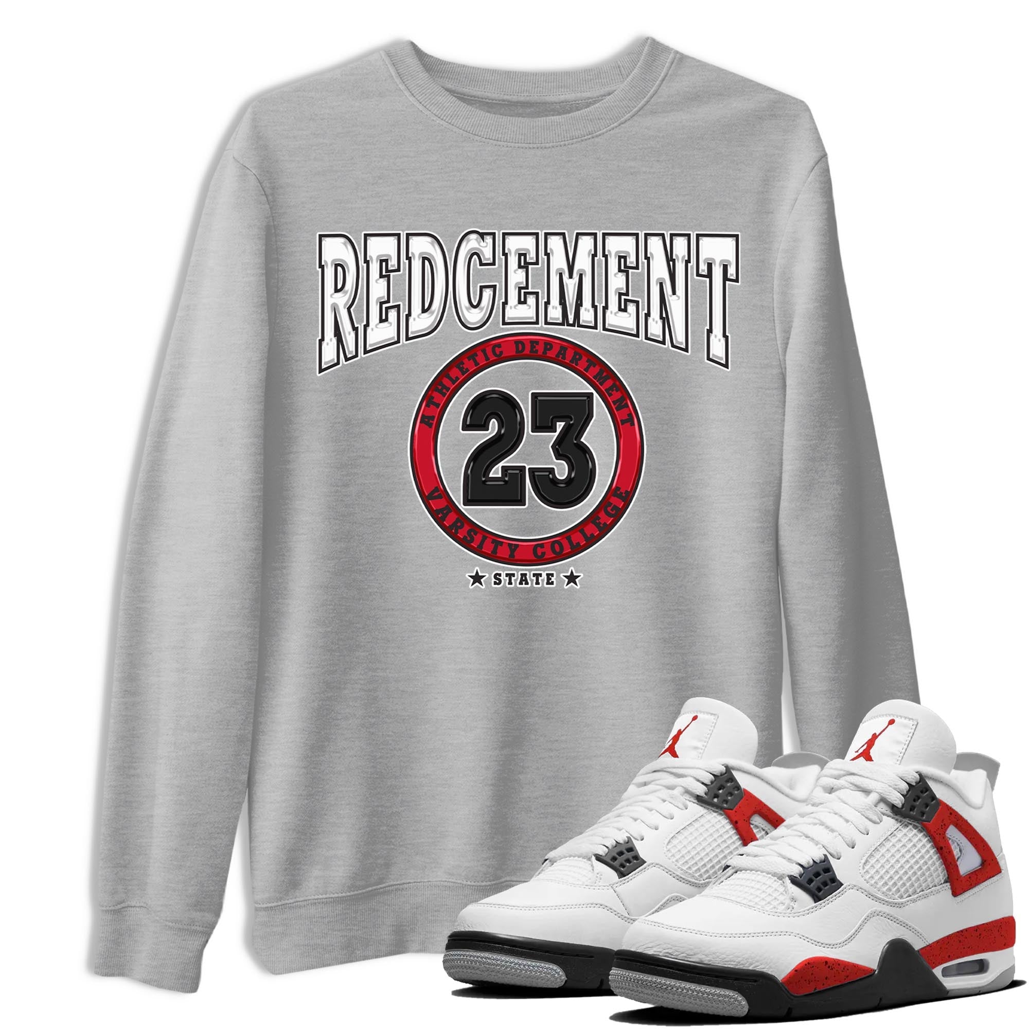 Varsity snkmatch Tee - Air Jordan 4 Red Cement
