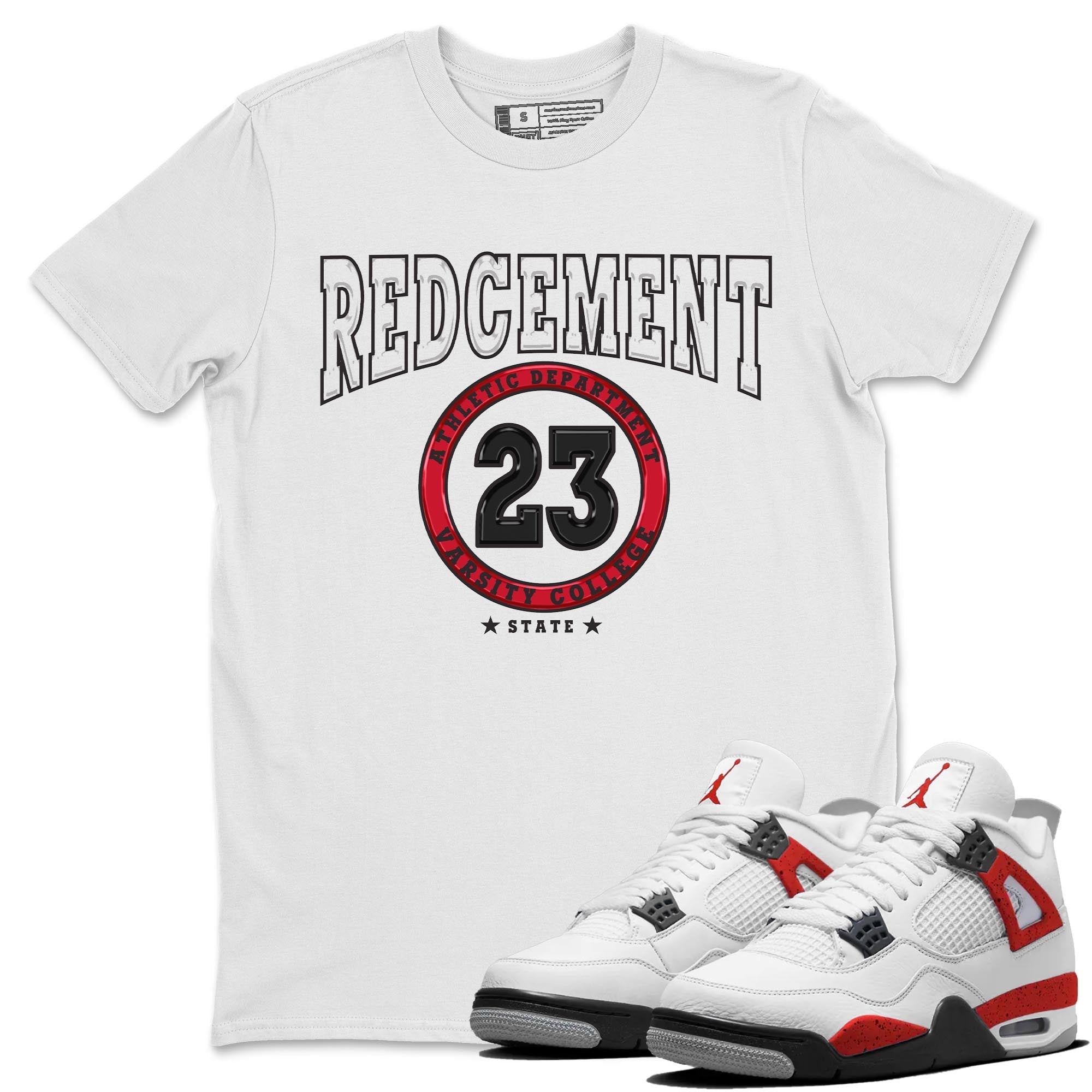 Varsity snkmatch Tee - Air Jordan 4 Red Cement
