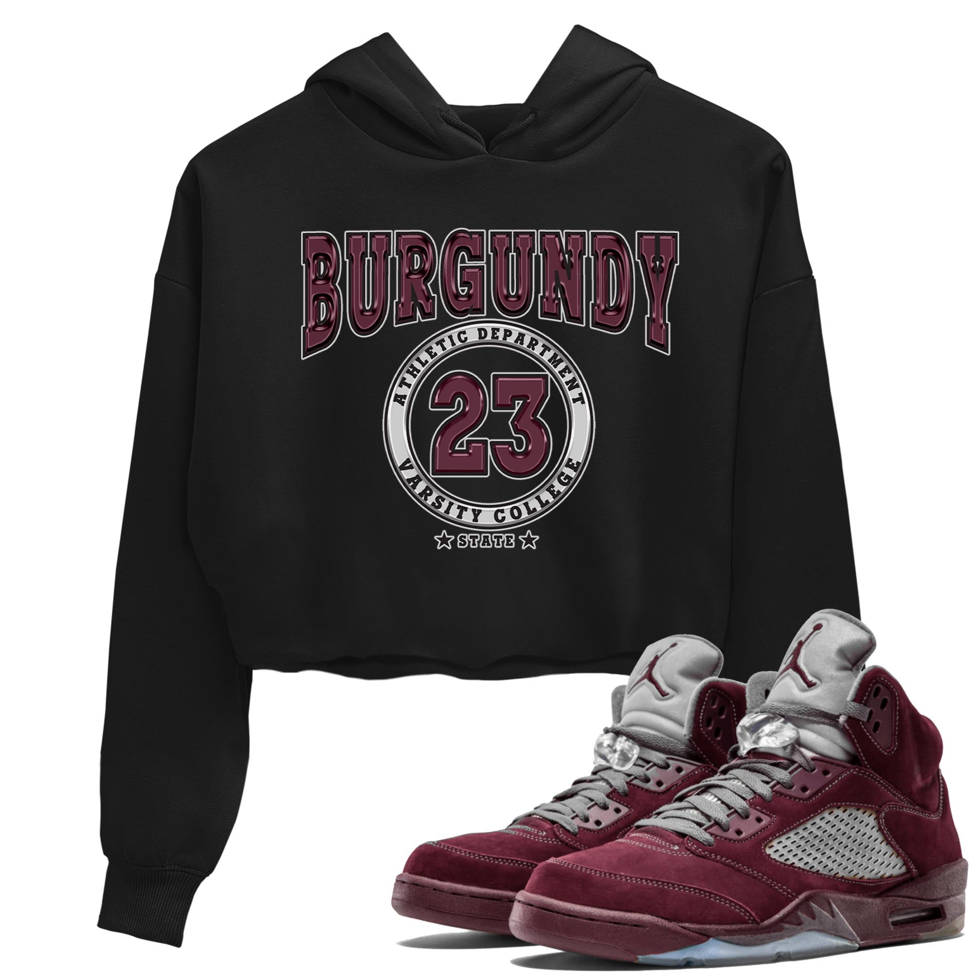 Varsity snkmatch Women's Top - Air Jordan 5 Burgundy