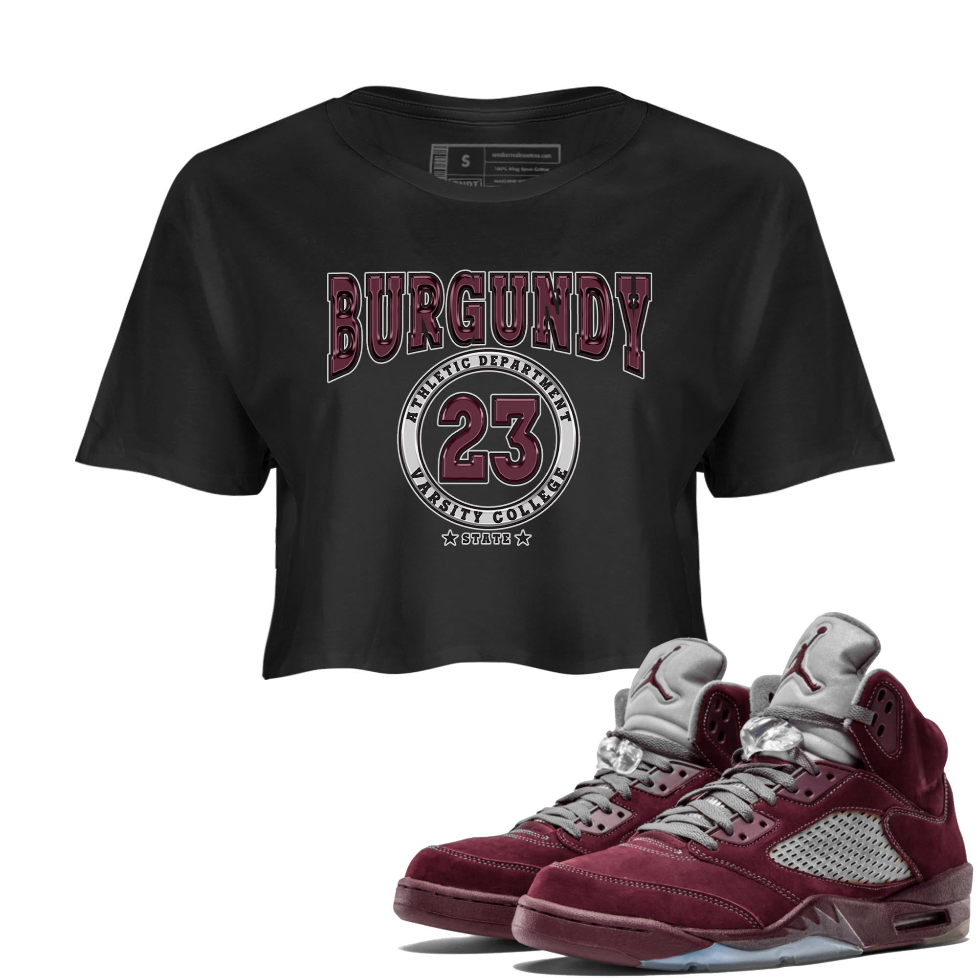 Varsity snkmatch Women's Top - Air Jordan 5 Burgundy
