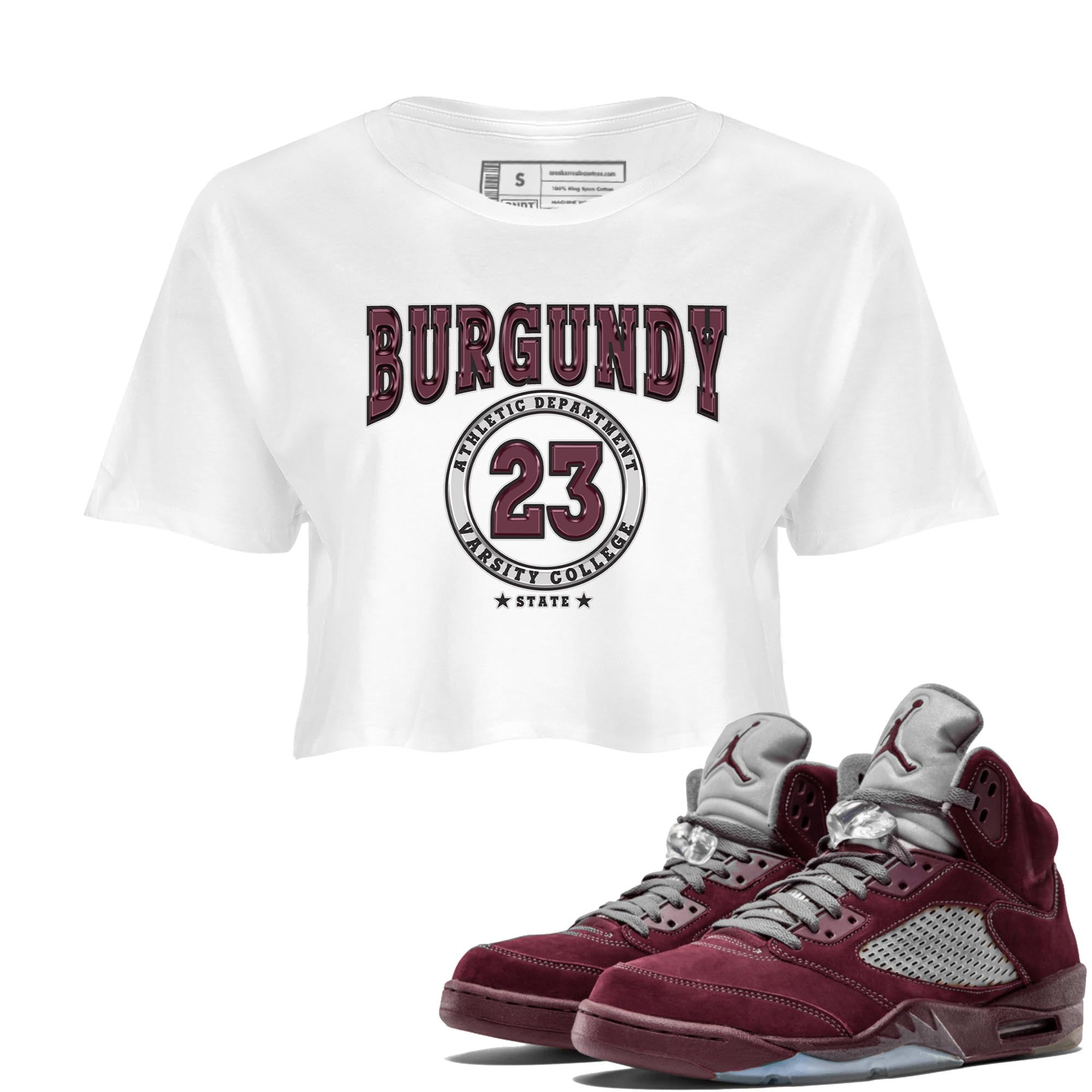 Varsity snkmatch Women's Top - Air Jordan 5 Burgundy