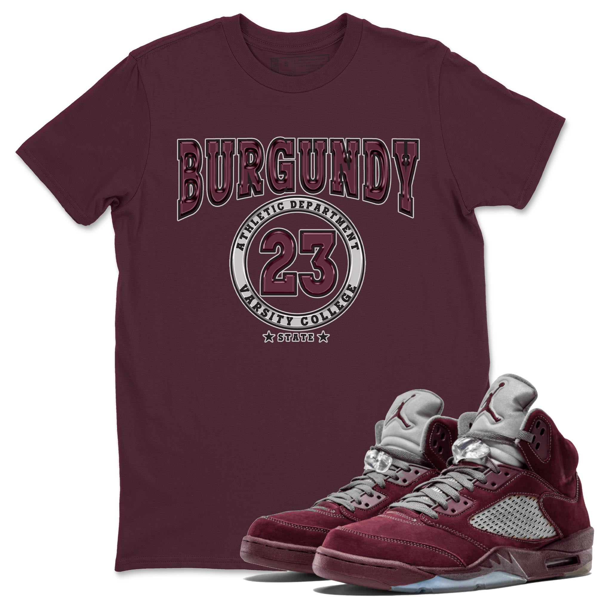 Varsity snkmatch Tee - Air Jordan 5 Burgundy