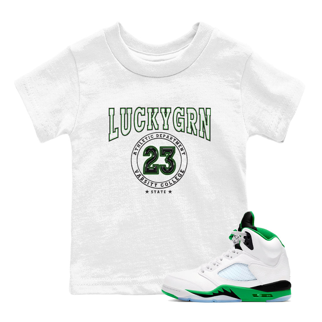 Varsity snkmatch Tees Kids - Air Jordan 5 Lucky Green
