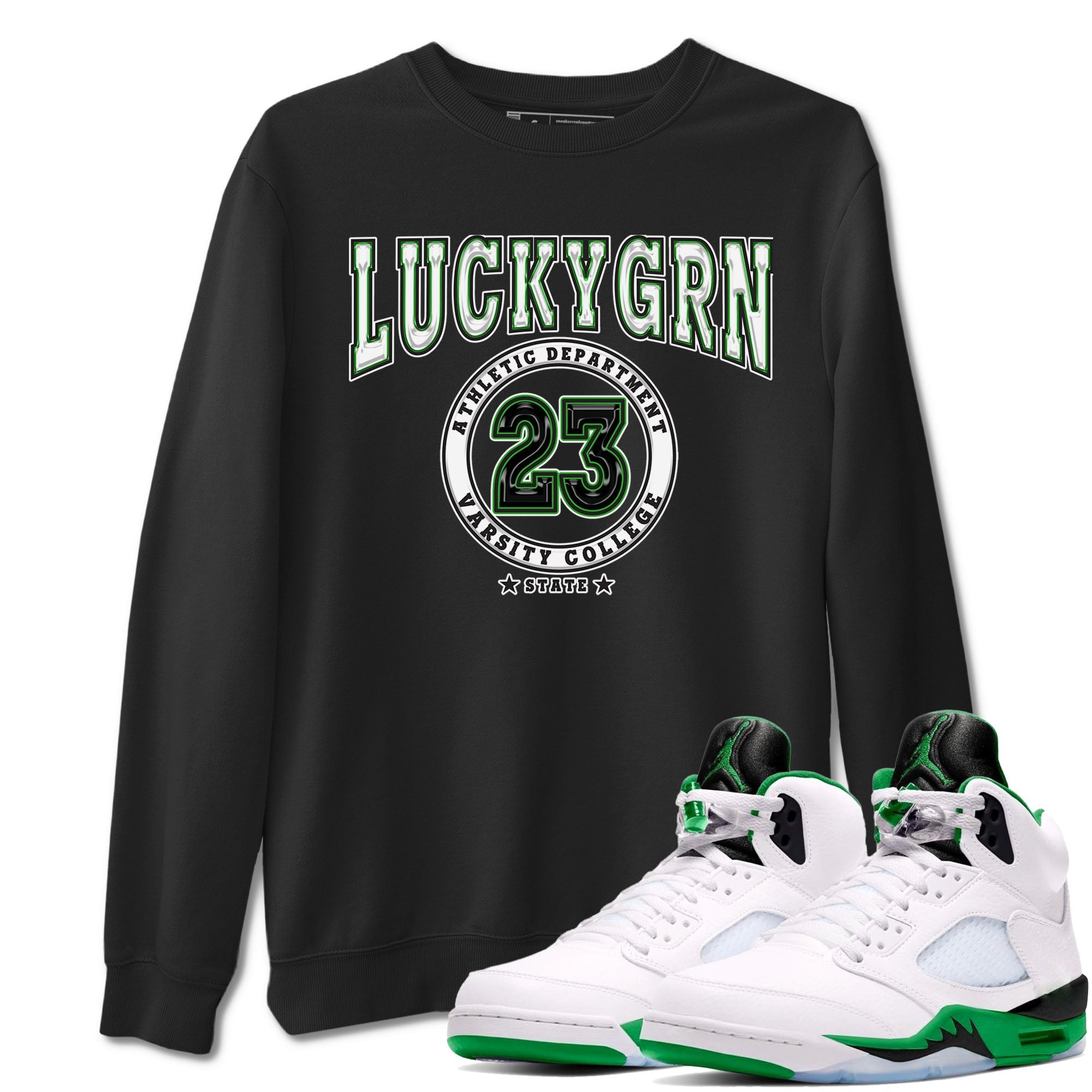 Varsity snkmatch Tees - Air Jordan 5 Lucky Green