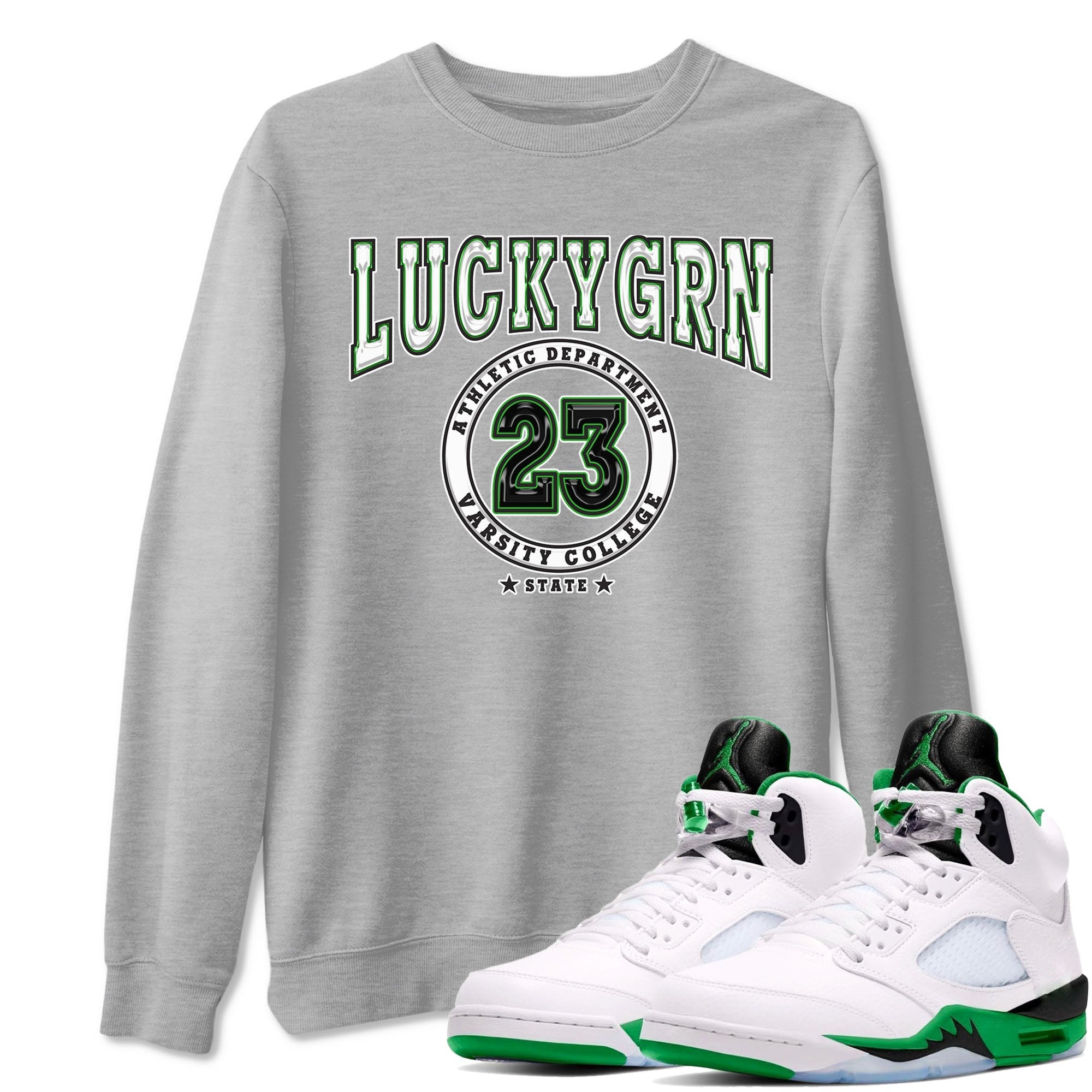 Varsity snkmatch Tees - Air Jordan 5 Lucky Green