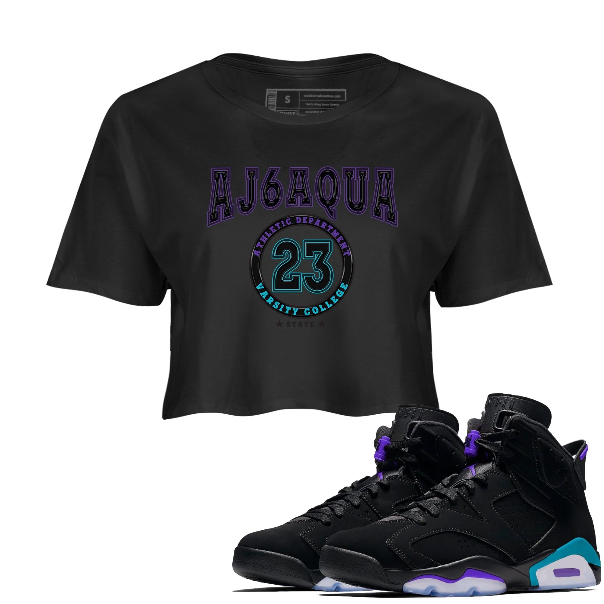 Varsity snkmatch Women's Top - Air Jordan 6 Aqua