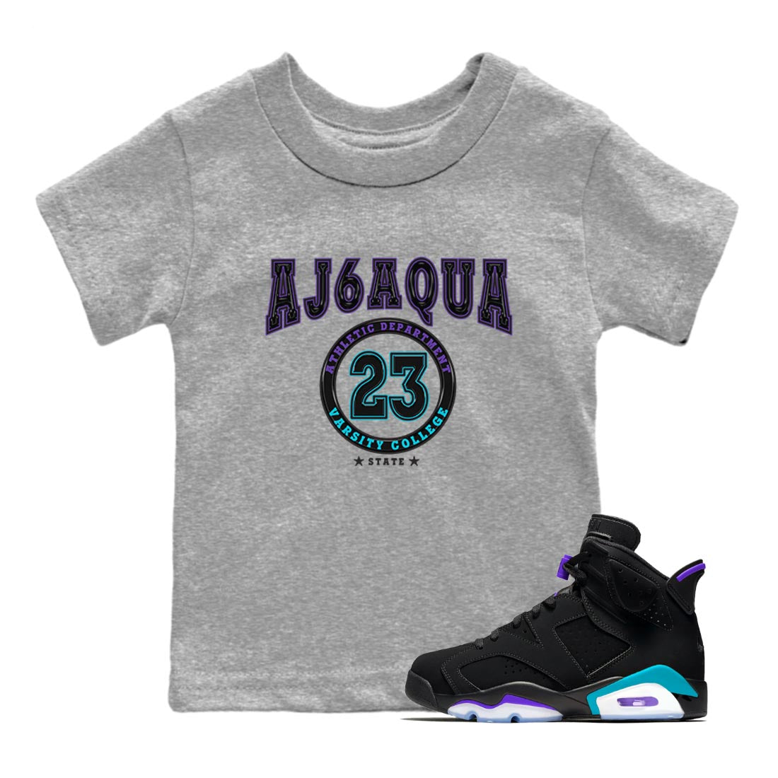 Varsity snkmatch Tee Kids - Air Jordan 6 Aqua