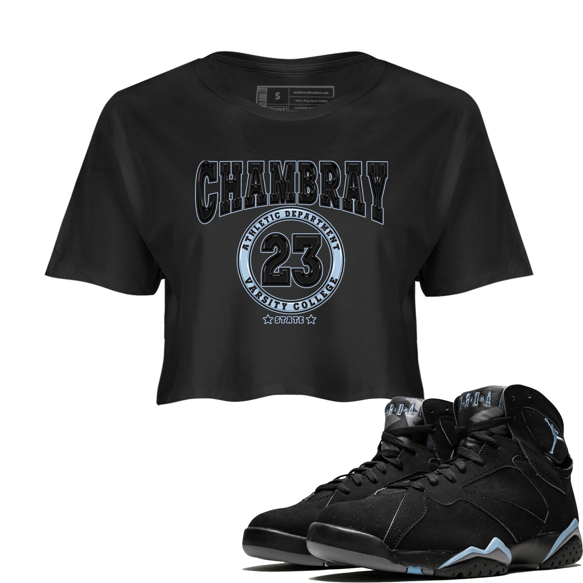 Varsity snkmatch Women's Top - Air Jordan 7 Chambray