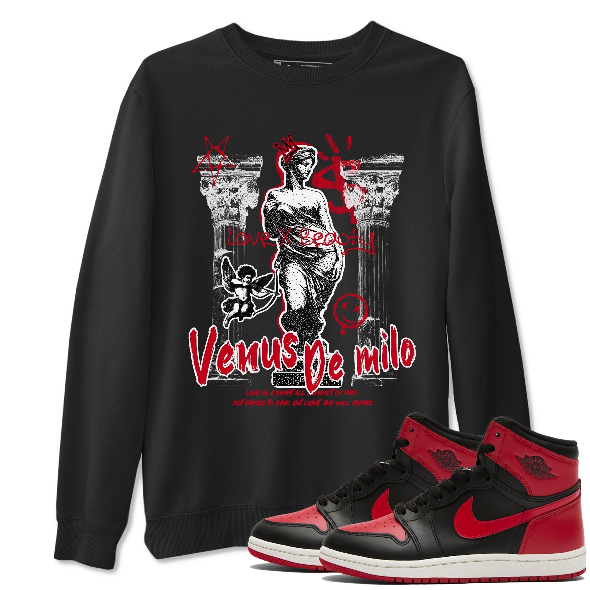 Venus De Milo snkmatch Tees - Air Jordan 1 '85 Bred