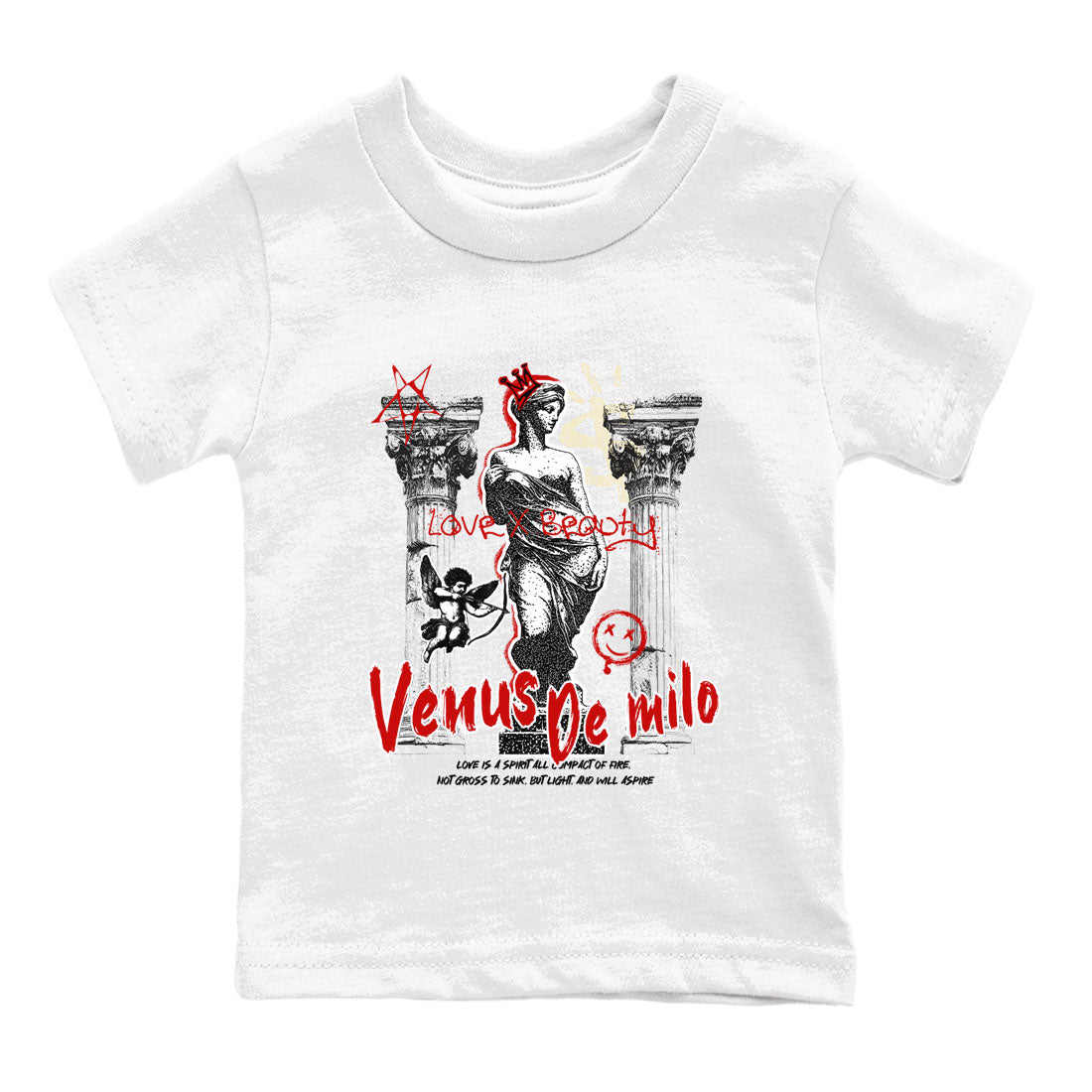 Venus De Milo snkmatch Tees Kids - Air Jordan 1 Black Toe Reimagined