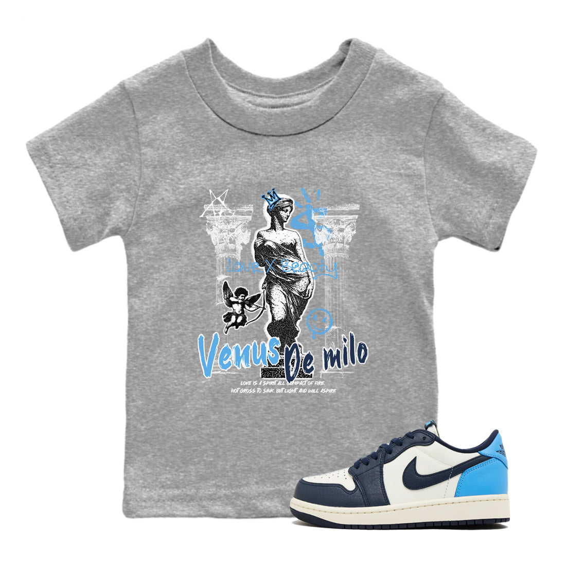 Venus De Milo snkmatch Tees Kids - Air Jordan 1 Obsidian