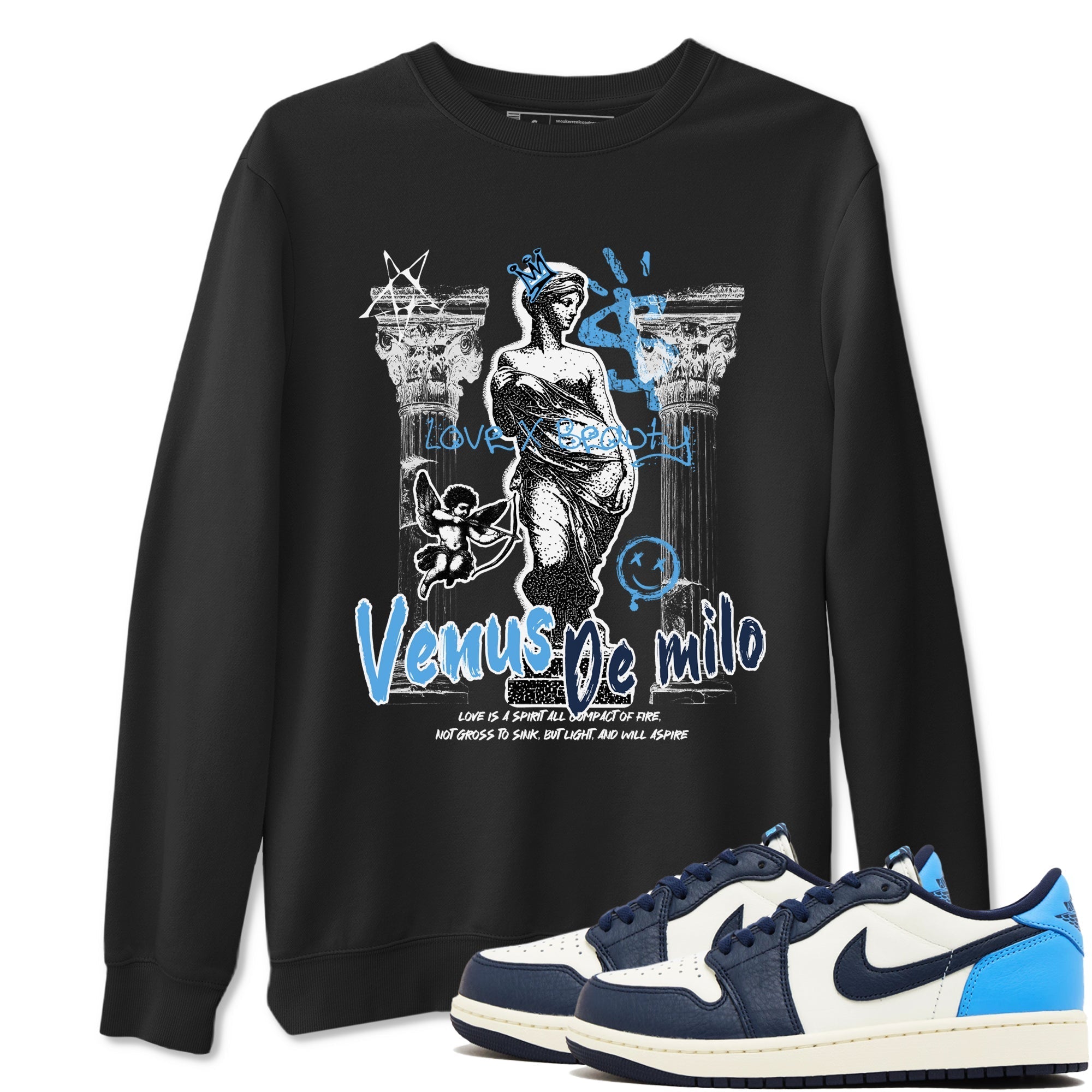 Venus De Milo snkmatch Tees - Air Jordan 1 Obsidian