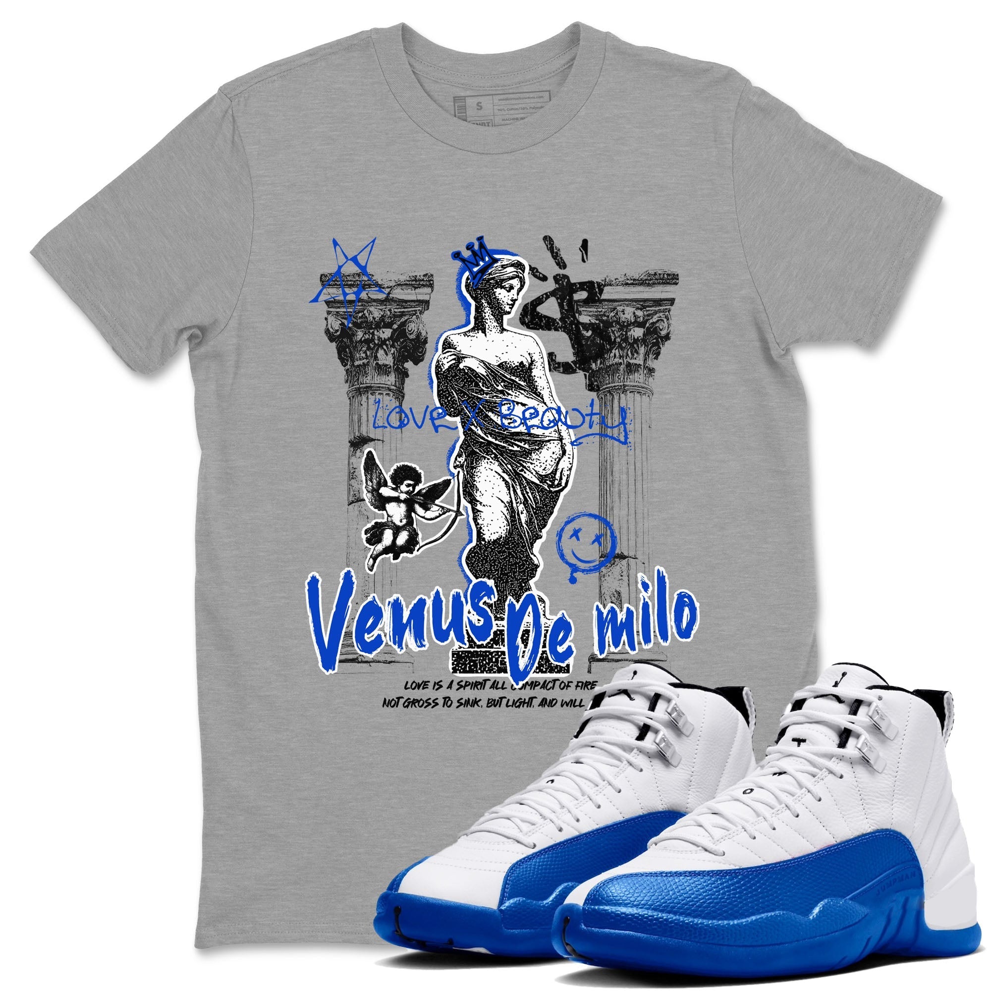 Venus De Milo snkmatch Tees - Air Jordan 12 Blueberry