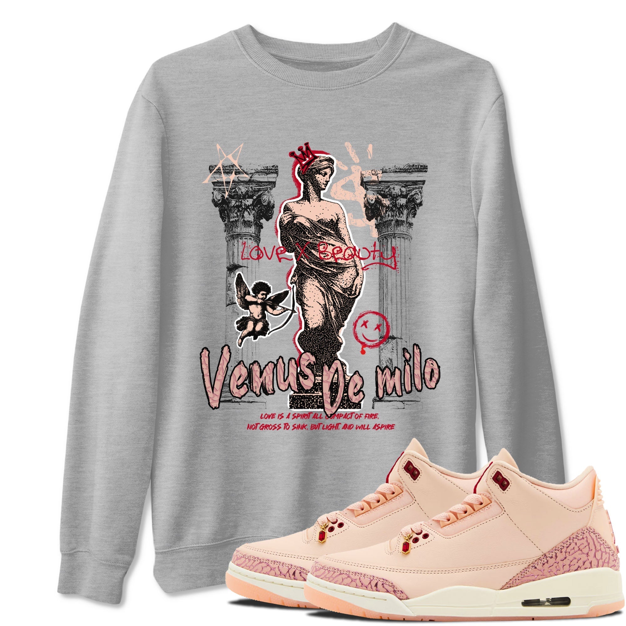 Venus De Milo snkmatch Tees - Air Jordan 3 Valentines Day