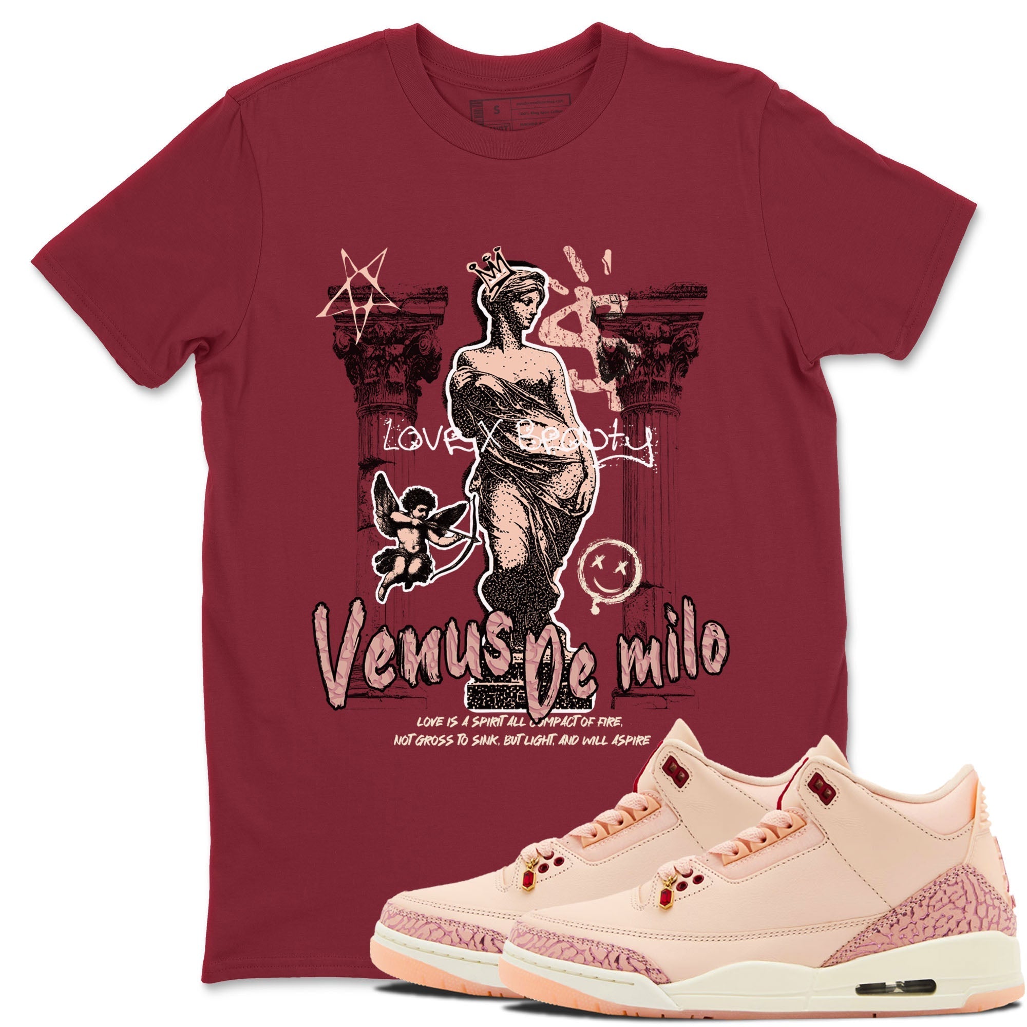Venus De Milo snkmatch Tees - Air Jordan 3 Valentines Day