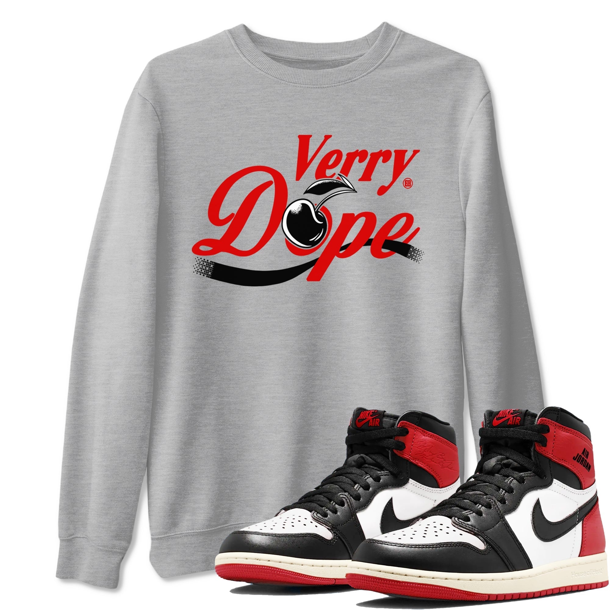 Verry Dope snkmatch Tees - Air Jordan 1 Black Toe Reimagined