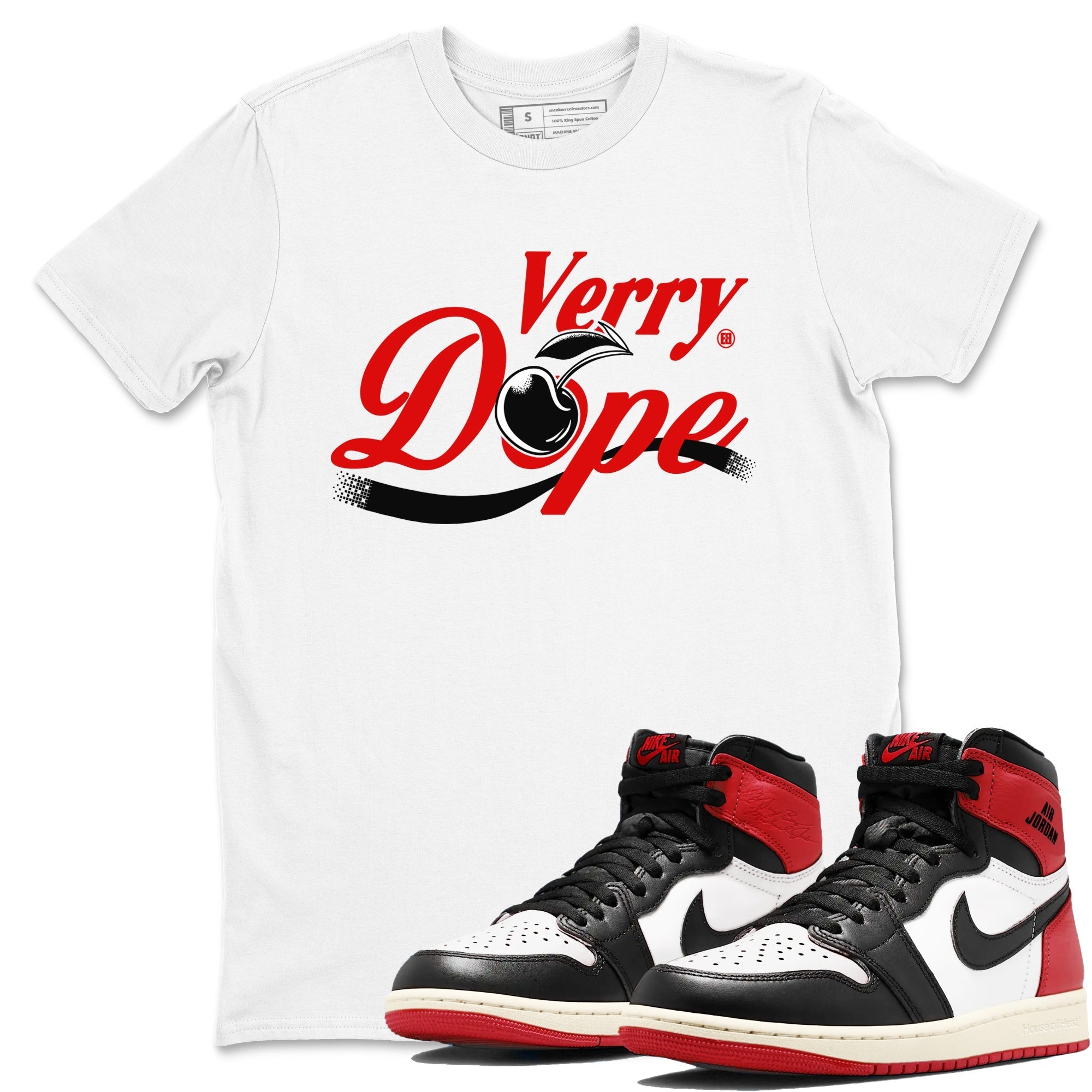 Verry Dope snkmatch Tees - Air Jordan 1 Black Toe Reimagined