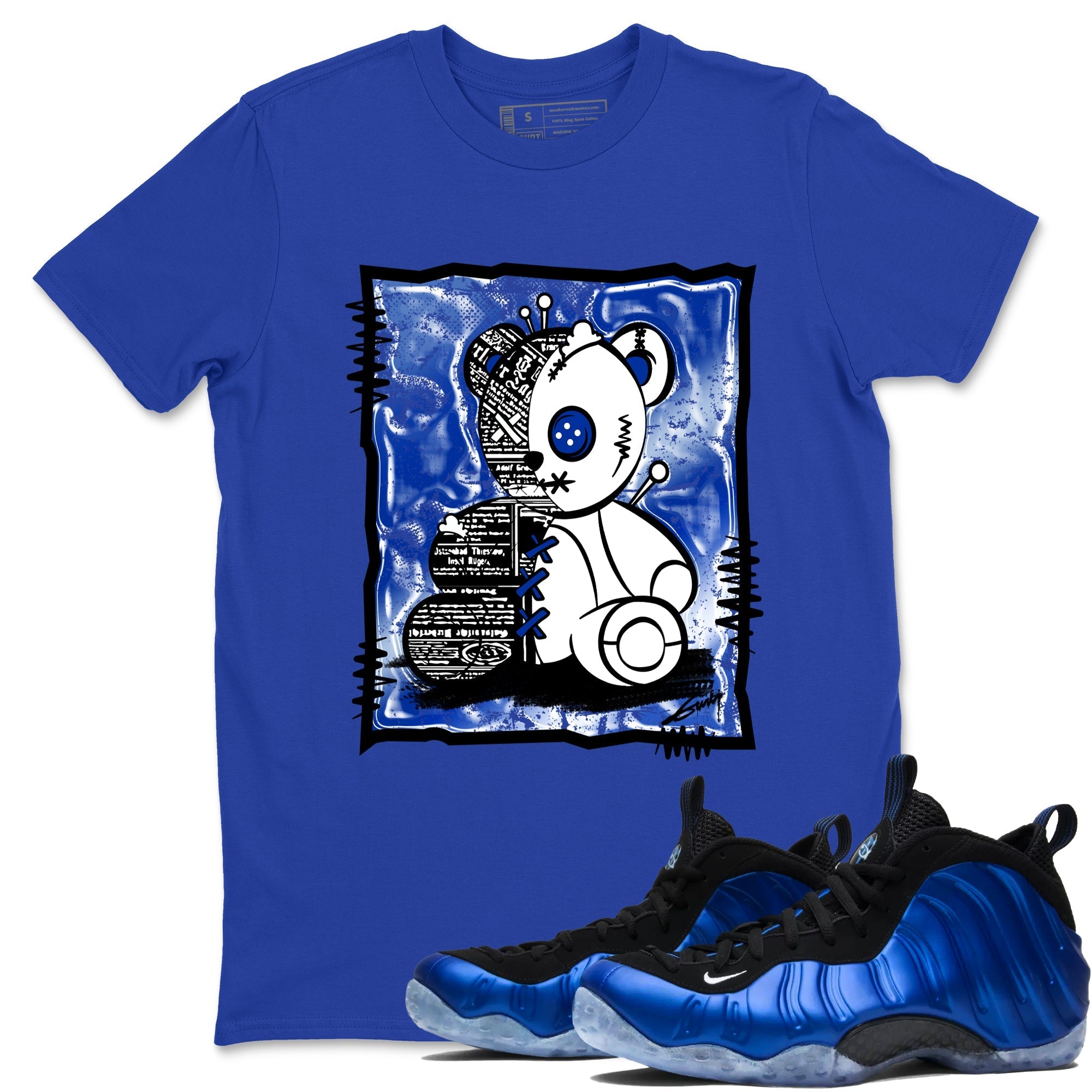 Vintage Bear snkmatch Tees - Air Foamposite One Royal