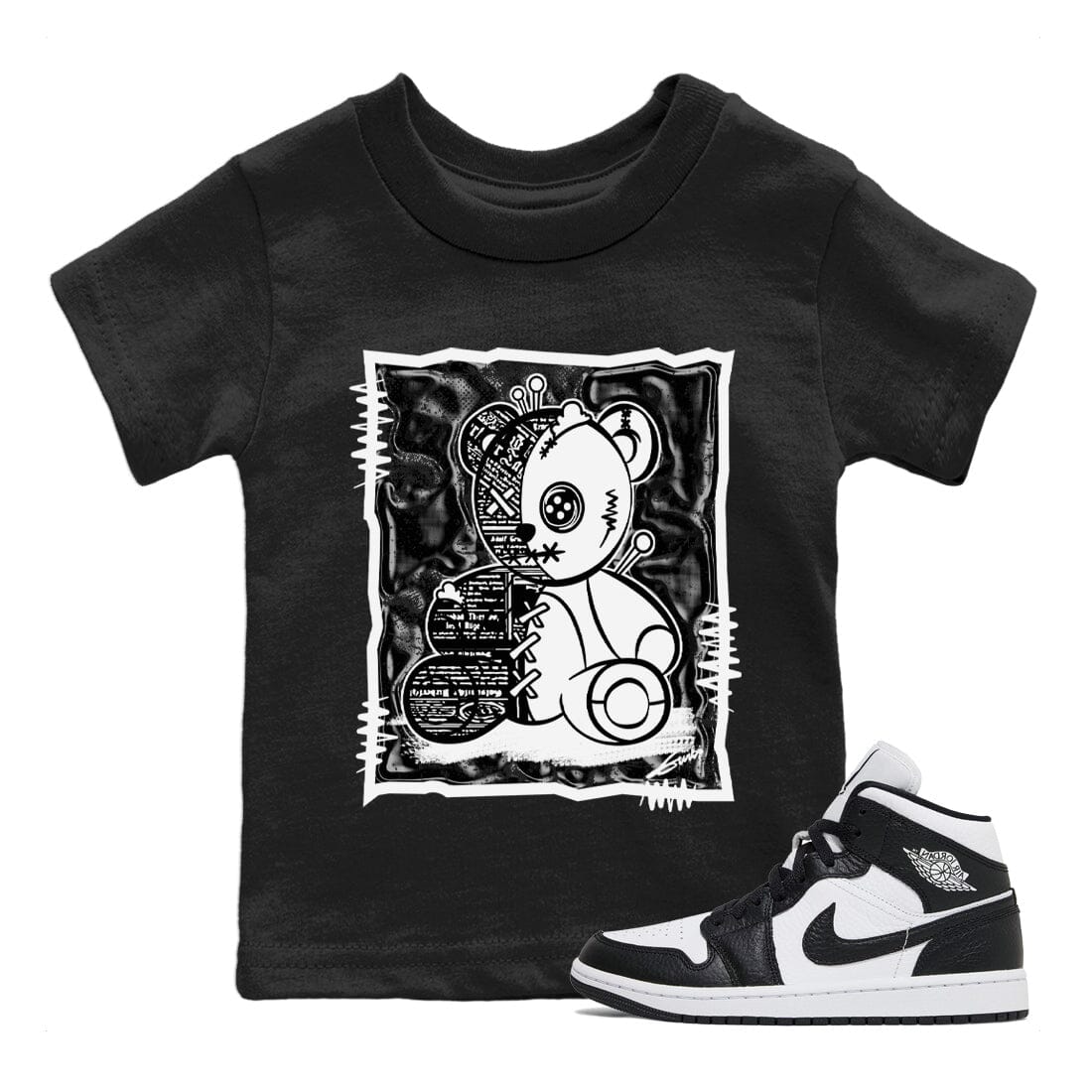 Vintage Bear Kids Tops - Air Jordan 1 Homage