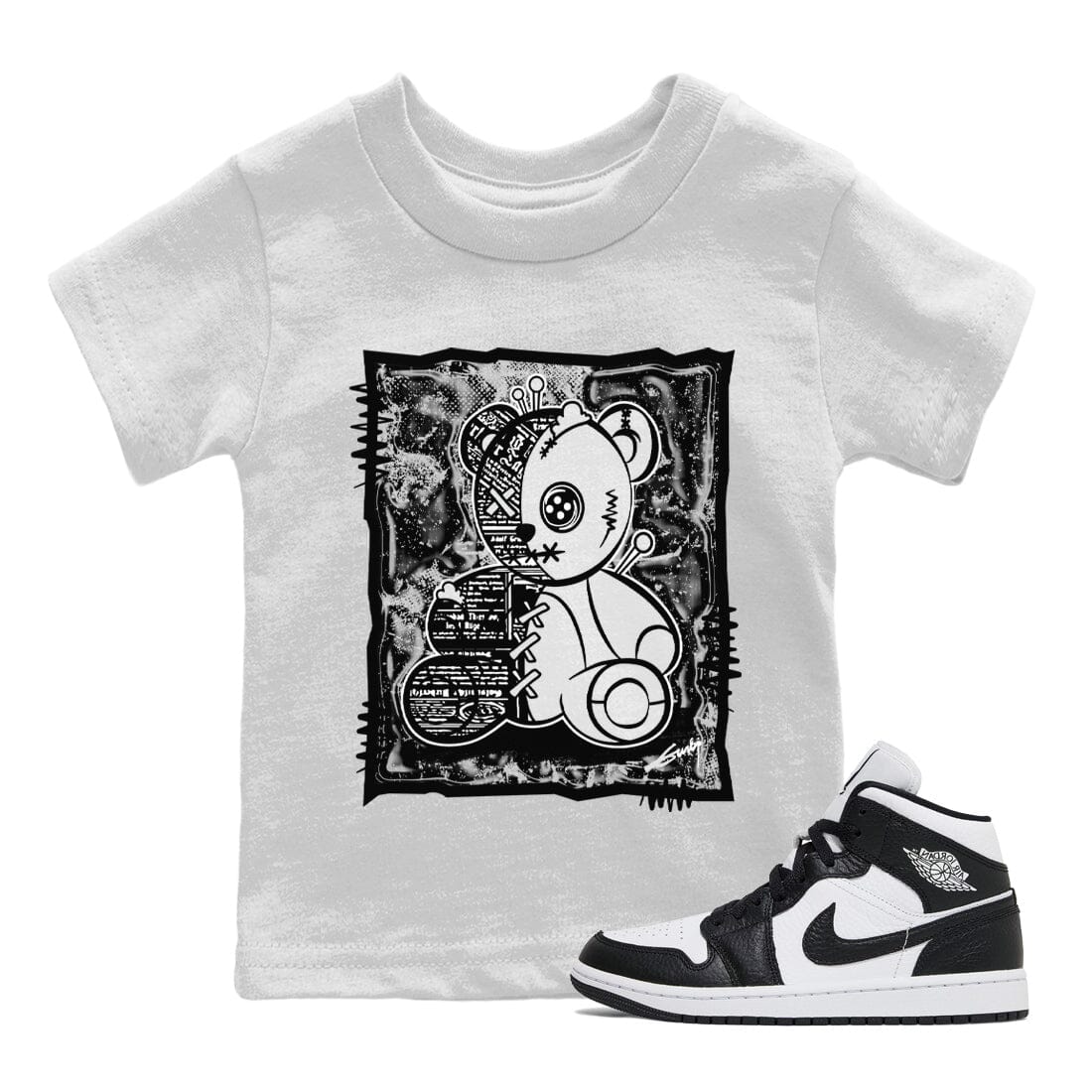 Vintage Bear Kids Tops - Air Jordan 1 Homage