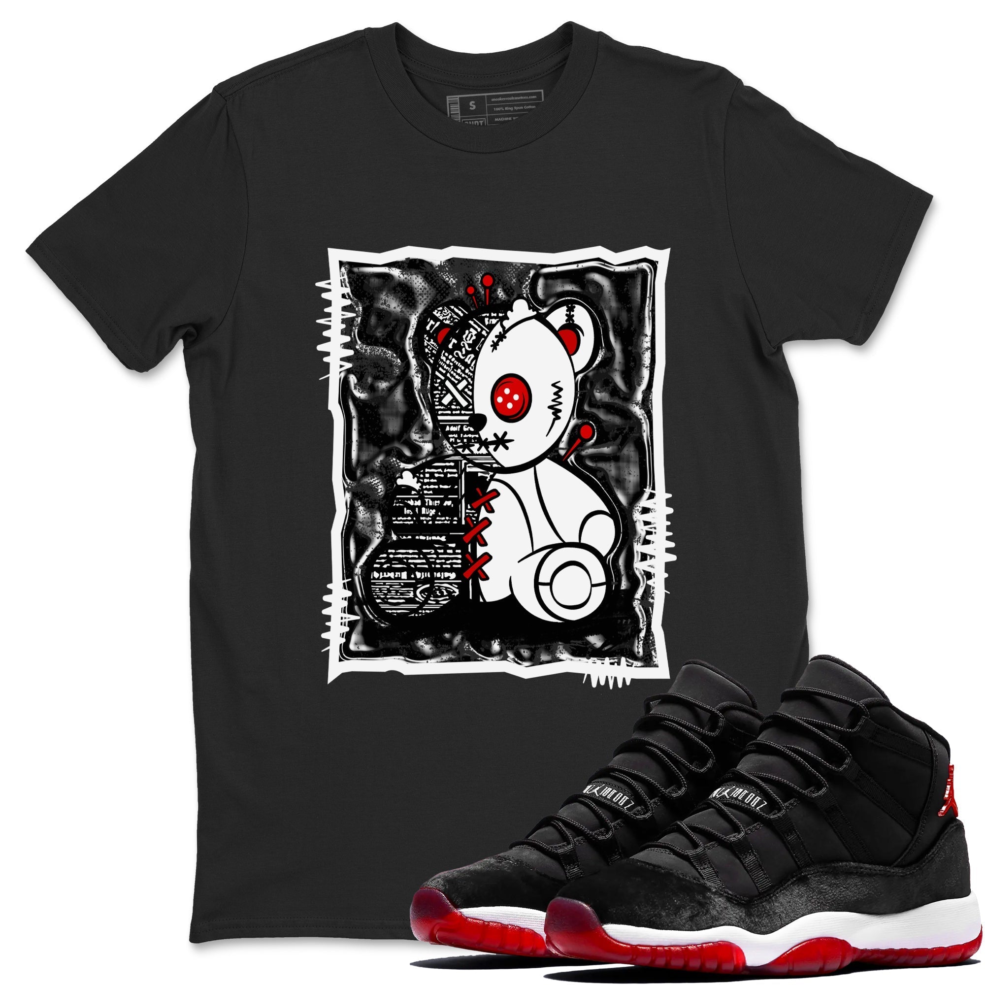 Vintage Bear snkmatch Tees - Air Jordan 11 Bred Velvet